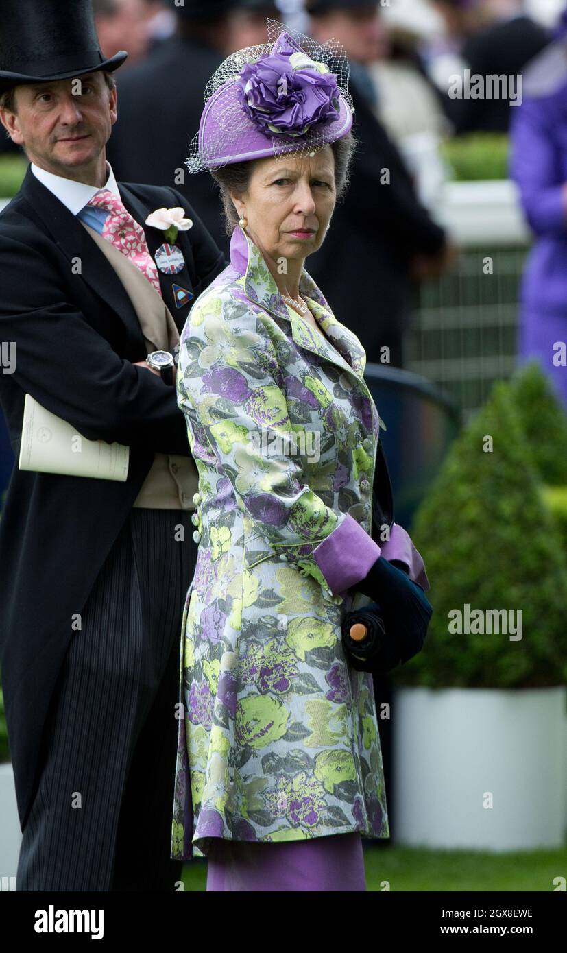 Princess Anne, the Princess Royal attends Ladies Day at Royal Ascot on June 21, 2012. Stock Photo