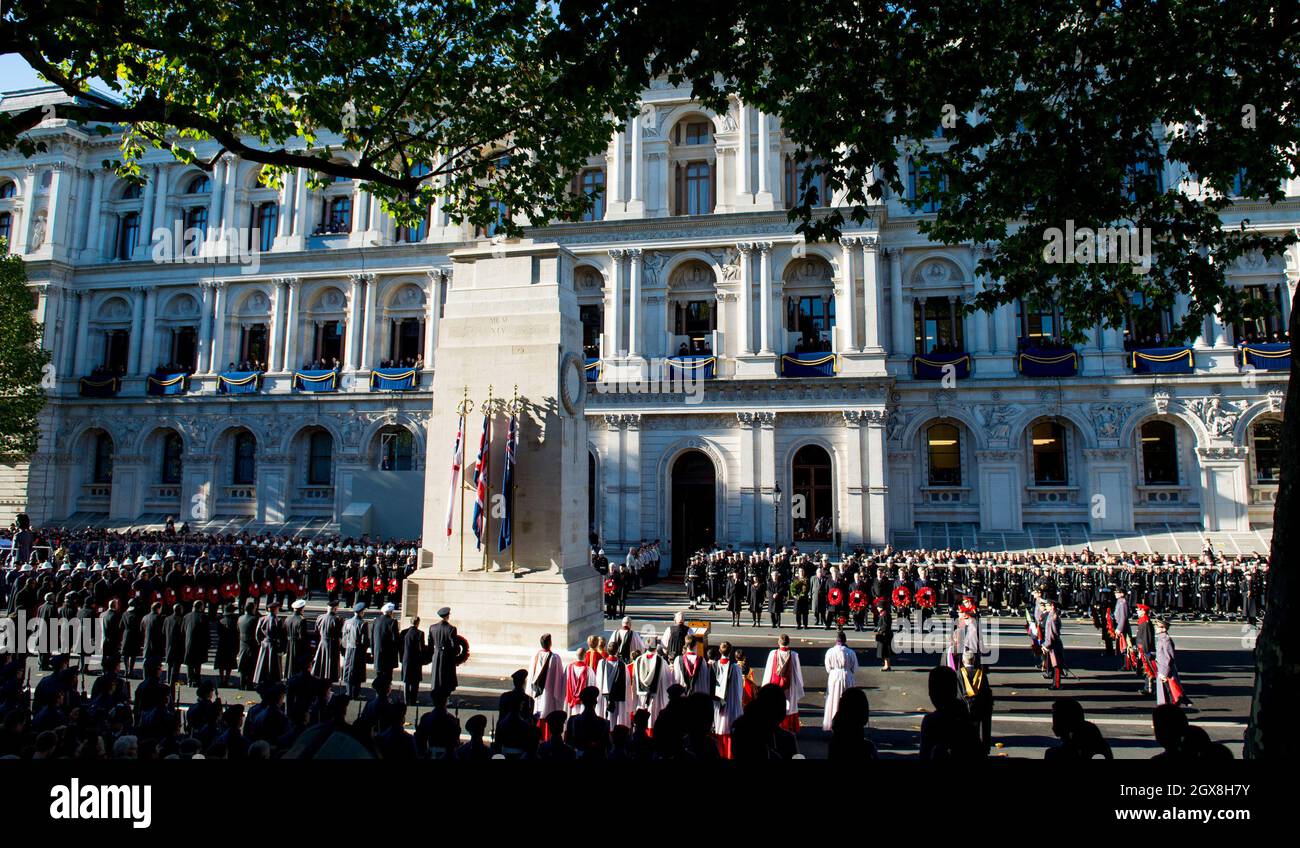 General view of the Cenotaph during the annual Remembrance Sunday ...