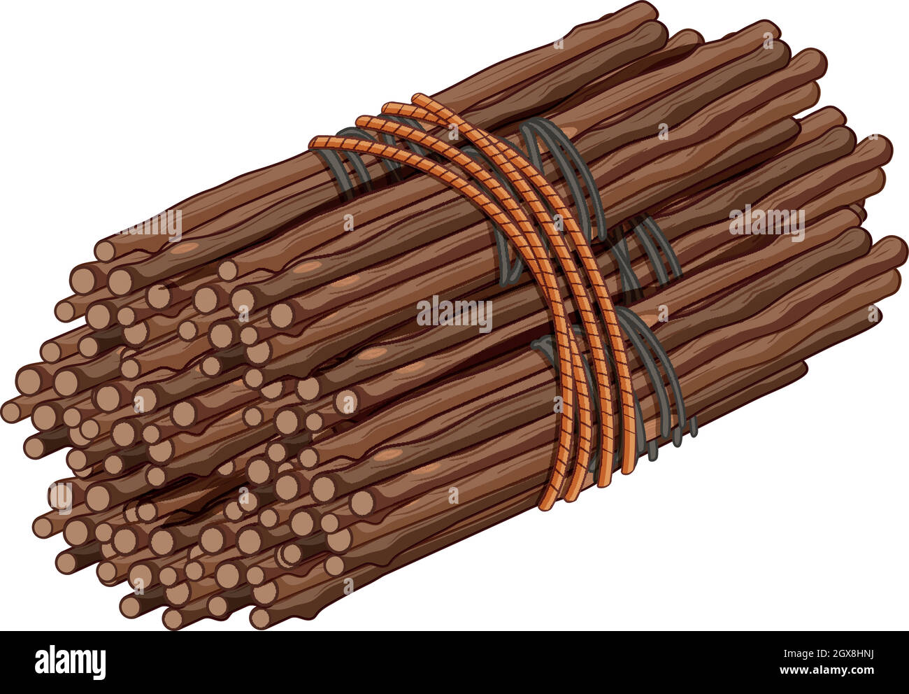 Bundle of firewood Stock Vector Images - Alamy