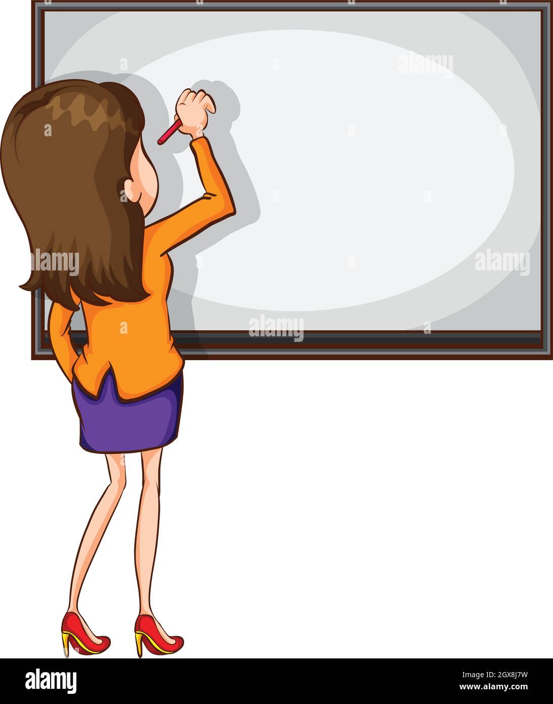 Teacher Writing Vector A sketch of an educator writing Stock Vector Image & Art - Alamy