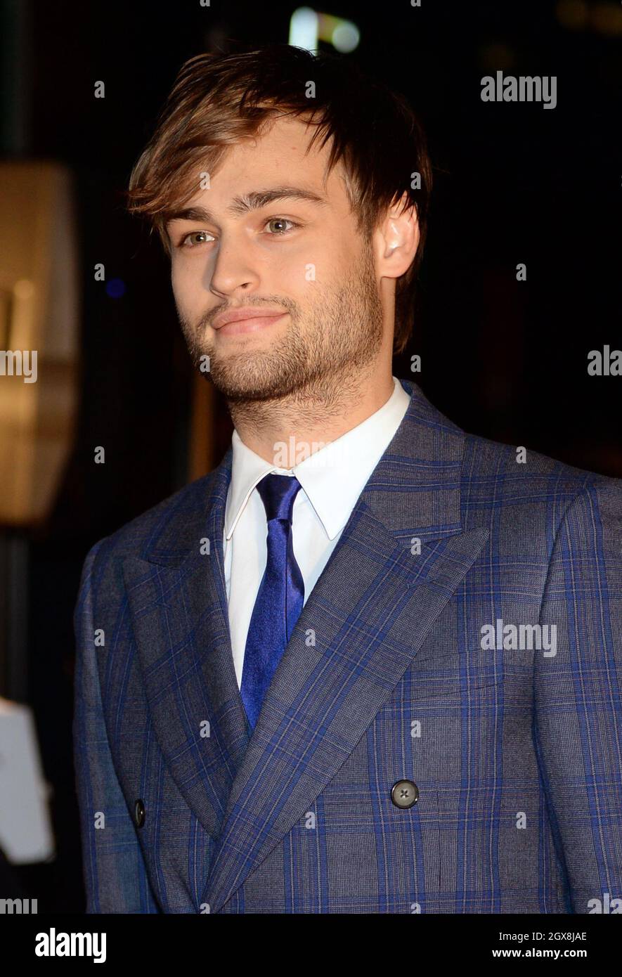 Douglas Booth attends the Welsh Premiere of the film 'Noah' at Cineworld in Cardiff on March 29, 2014 Stock Photo
