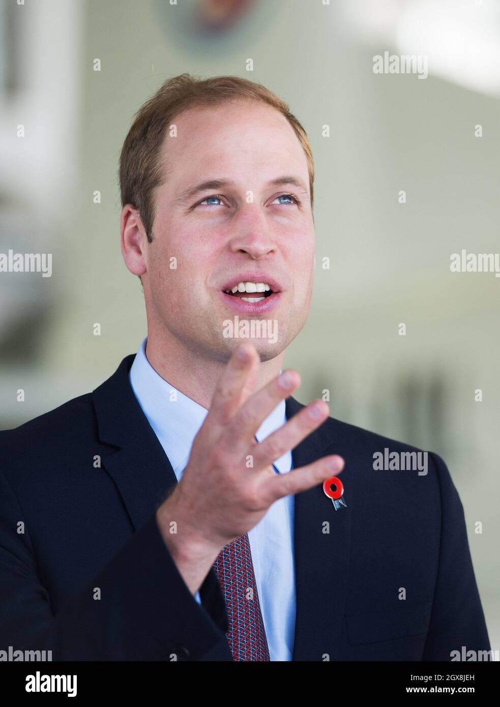 Prince William, Duke of Cambridge visits Pacific Aerospace in Hamilton, New Zealand Stock Photo