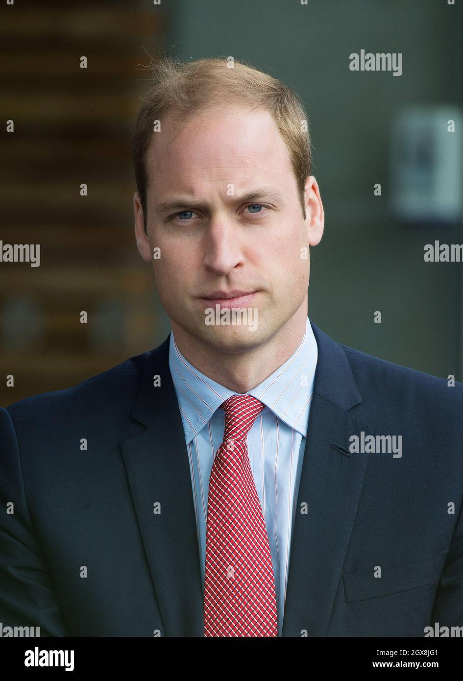 Prince William, Duke of Cambridge visits the City Council Buildings in Christchurch, New Zealand on April 14, 2014.  Stock Photo
