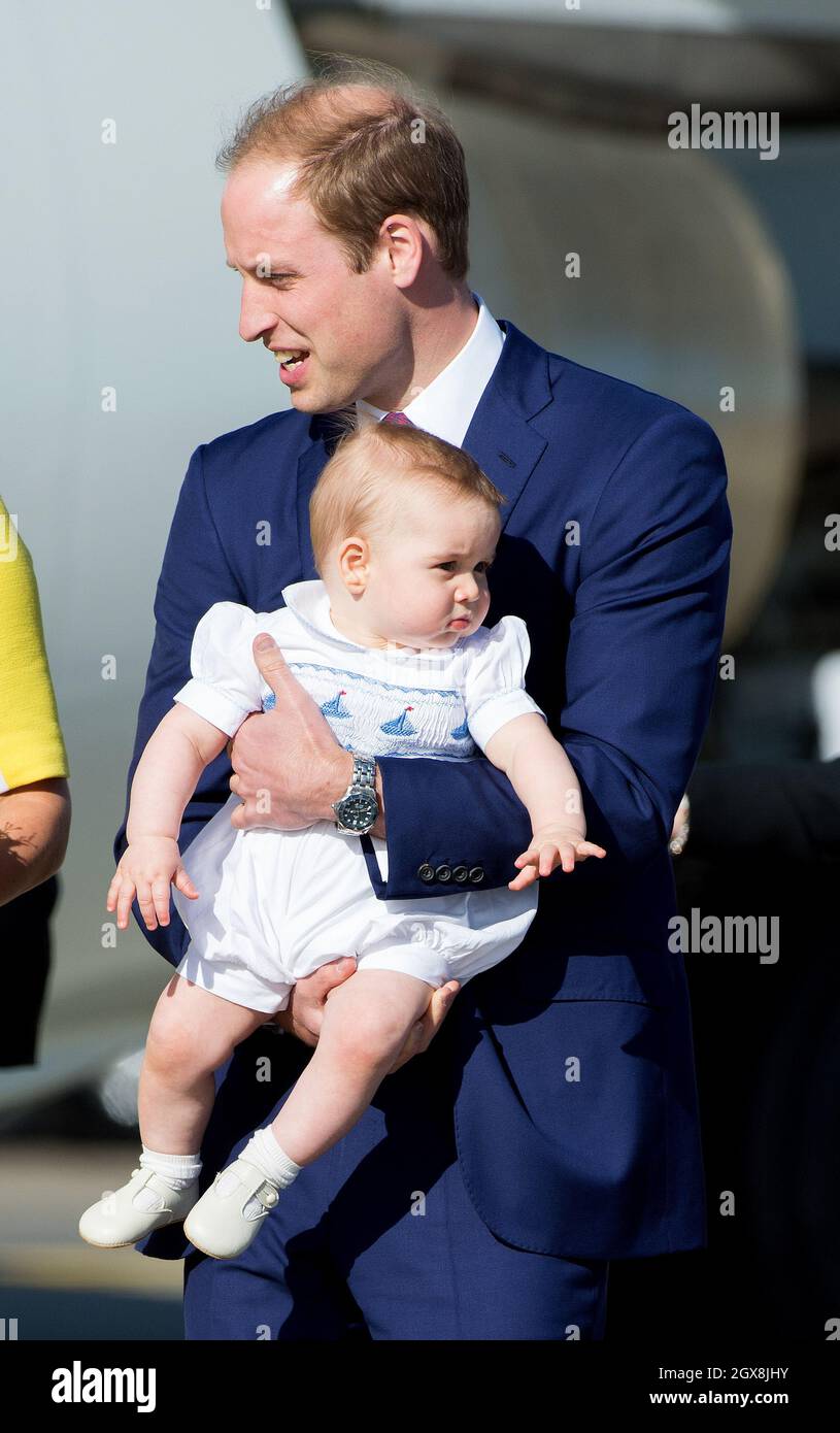 Prince William Duke Of Cambridge Carries Baby Prince George As They Arrive At Sydney Airport At The Start Of A Tour Of Australia On April16 14 Stock Photo Alamy Prince William Duke Of Cambridge Carries Baby Prince George As They Arrive At Sydney Airport At The Start Of A Tour Of Australia On April16 14 Stock Photo Alamy