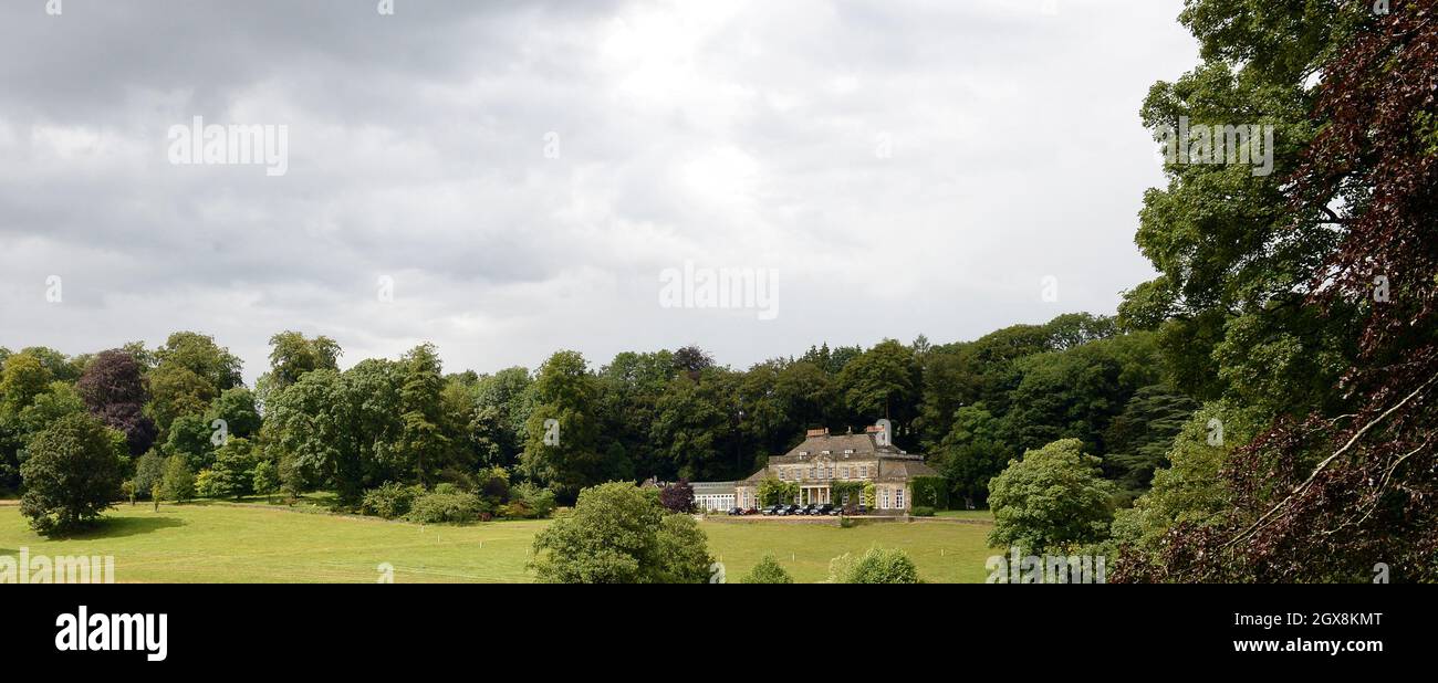 Genaral view of Gatcombe Park, home of Princess Anne, Princess Royal, during the Festival of British Eventing. Stock Photo