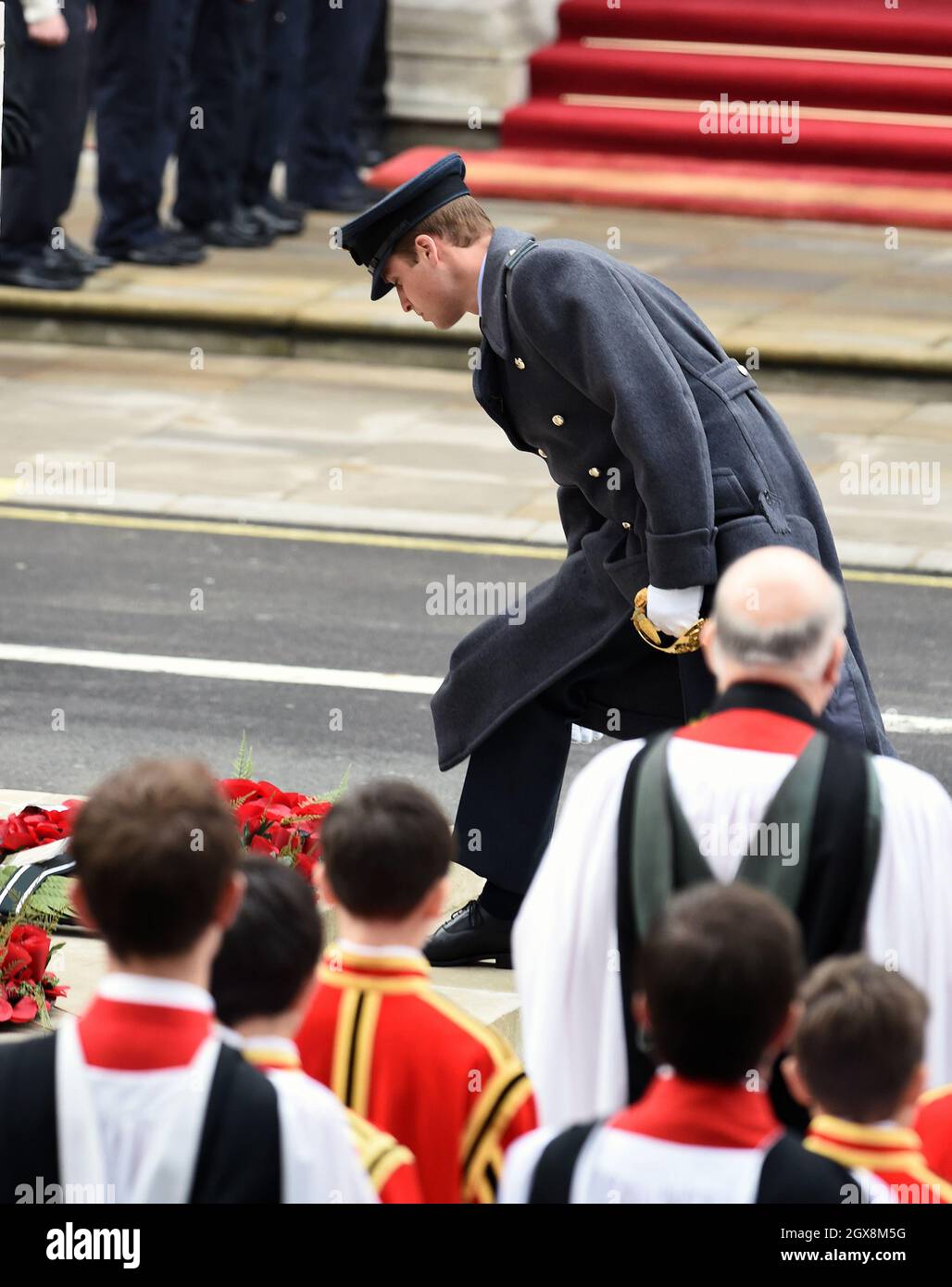 Prince William, Duke of Cambridge lays a wreath during the annual(01)