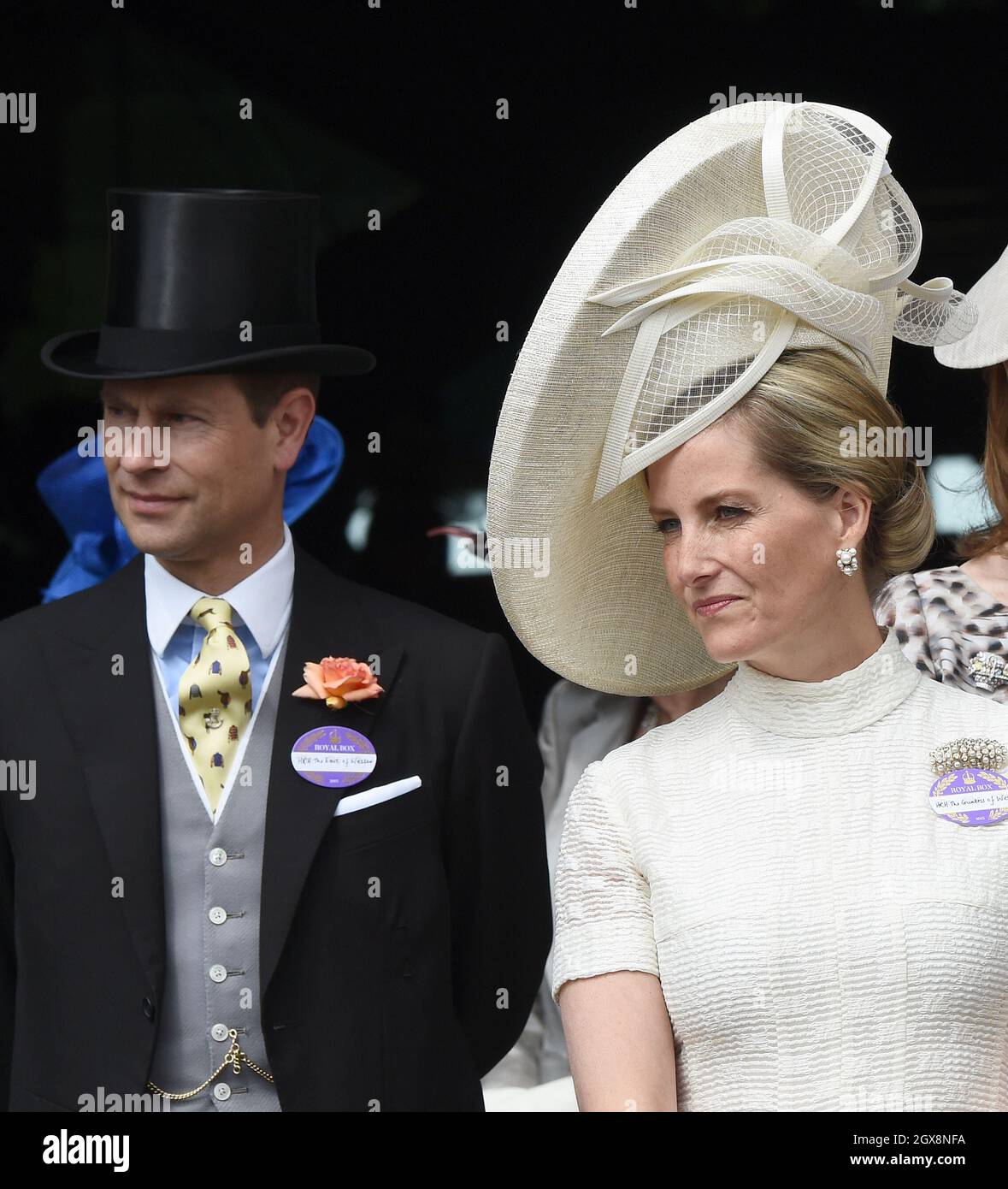 Prince Edward, Earl of Wessex and Sophie, Countess of Wessex attend Day 1 of Royal Ascot on June 16, 2015. Stock Photo