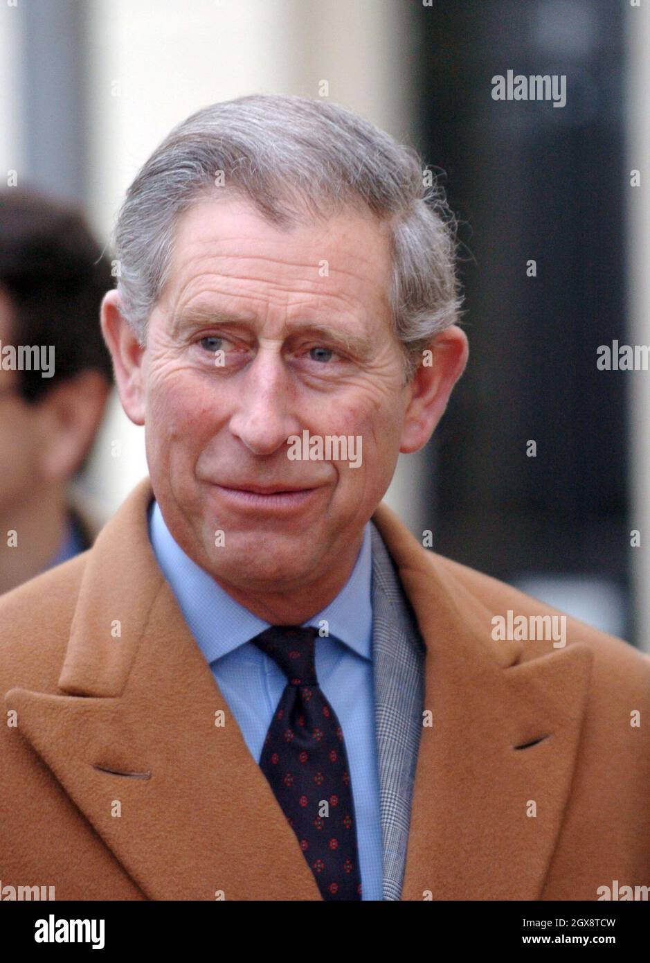 Charles, Prince of Wales visits the new housing estate in Upton