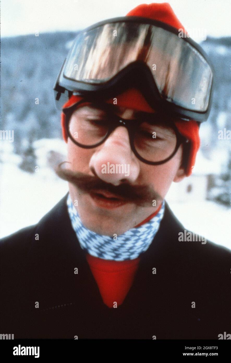 The Prince of Wales plays a joke on the press. Whilst on a skiing holiday in Klosters in 1980 he pretended to be somebody called 'Uncle harry'. Anwar Hussein/allactiondigital.com  Stock Photo