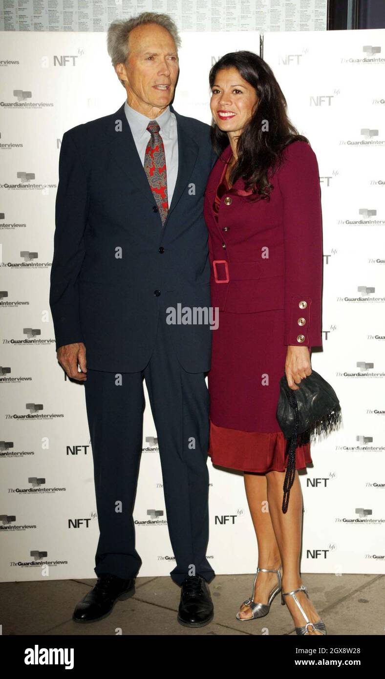 Clint Eastwood turned up with his wife Dina Ruiz at the National Film  Theatre in London to participate in the Guardian Interview series. The  interview with the film legend was followed by