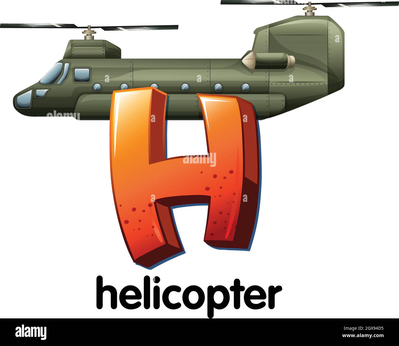 Letter helicopter Stock Vector Images - Alamy