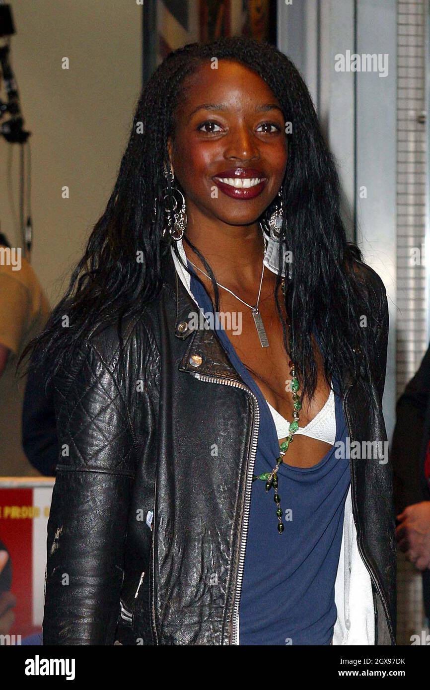Josie arrives for the film premiere of "BLACKBALL" in Leicester Square