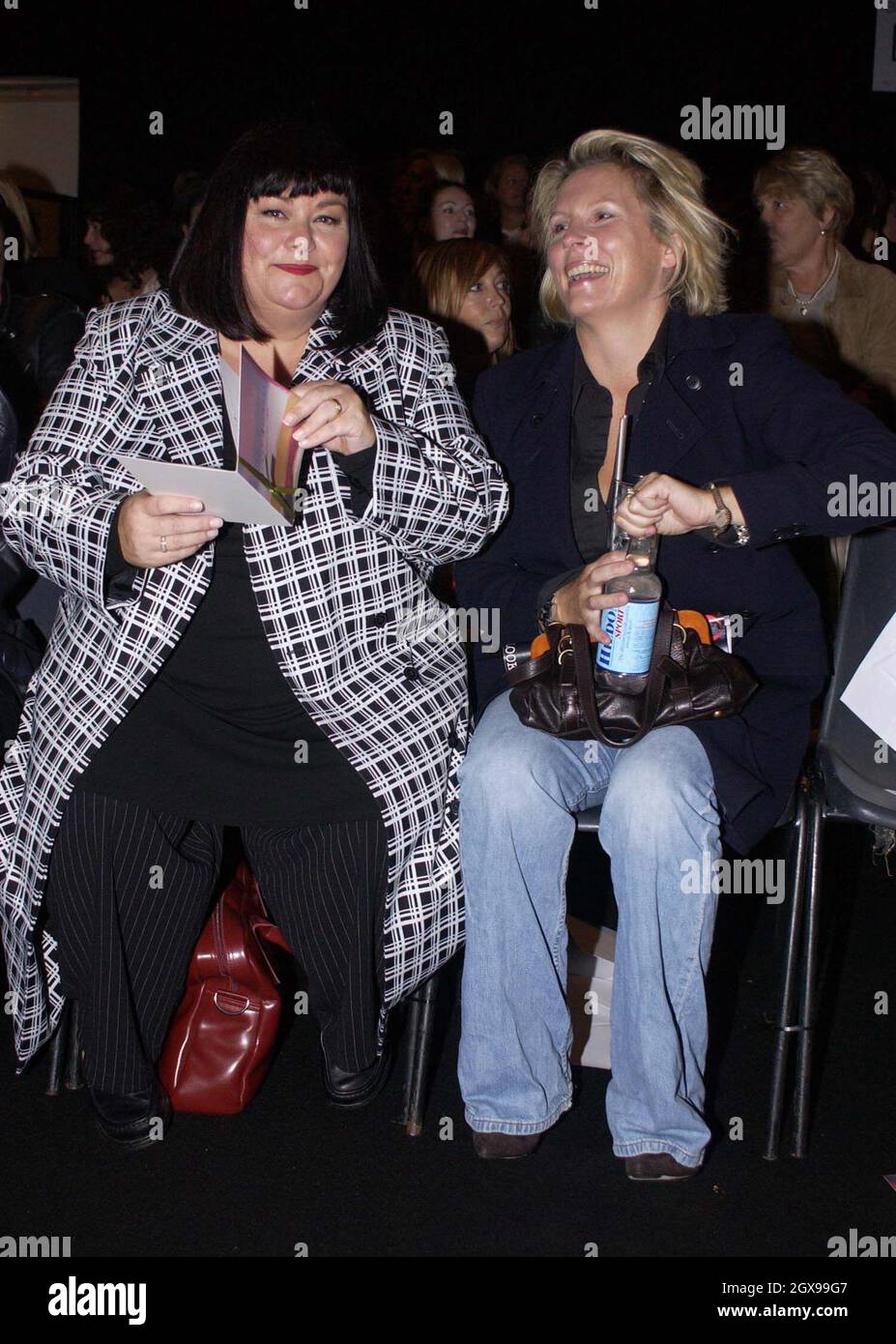 Dawn French and Jennifer Saunders in the audience of Boyd&rsquo;s catwalk