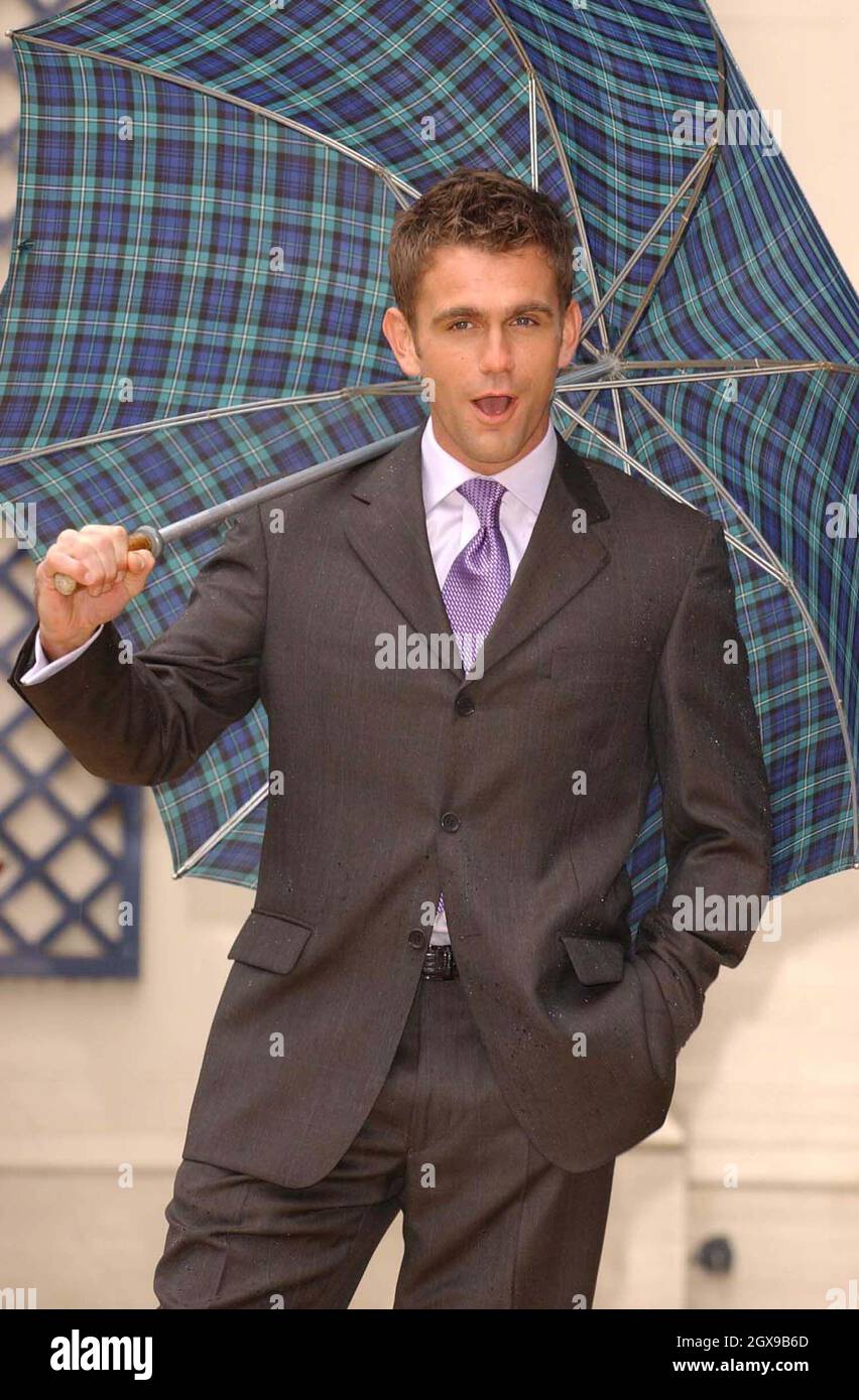 Bad Boy from The Bill Scott Maslen recieves the Best Dressed Man Awards 2003 at the Ritz Hotel, London. Stock Photo