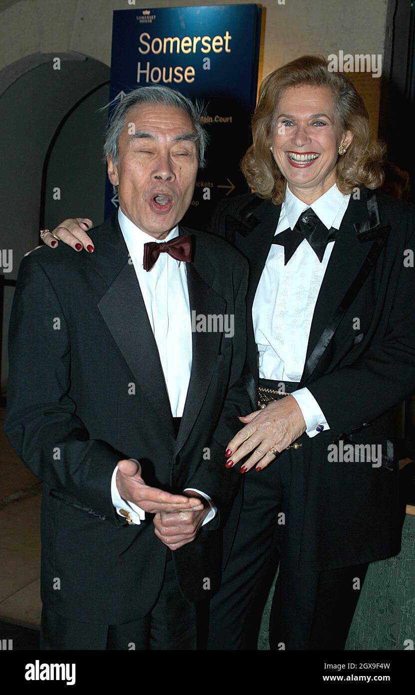 Valerie Leon and Burt Kwouk at a Royal Launch of the Magyar Magic