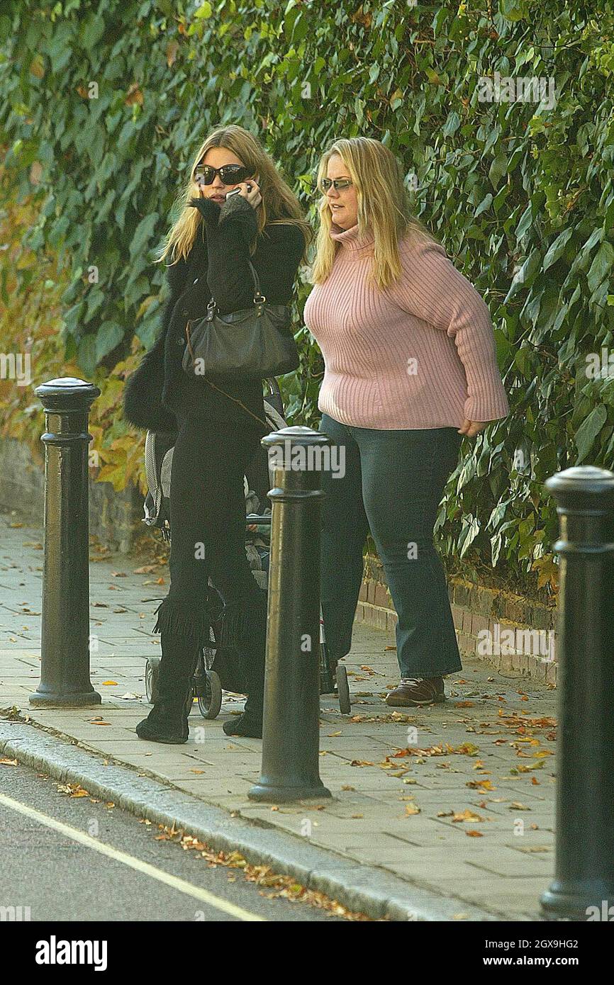 Kate Moss, supermodel, out walking with her child Lila Grace and her ...