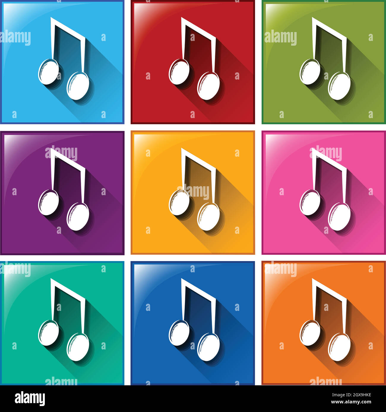 Buttons with notes Stock Vector Image & Art - Alamy