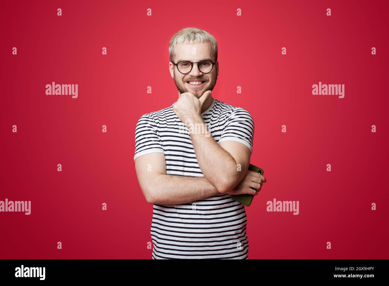 Chin touching hi-res stock photography and images - Alamy