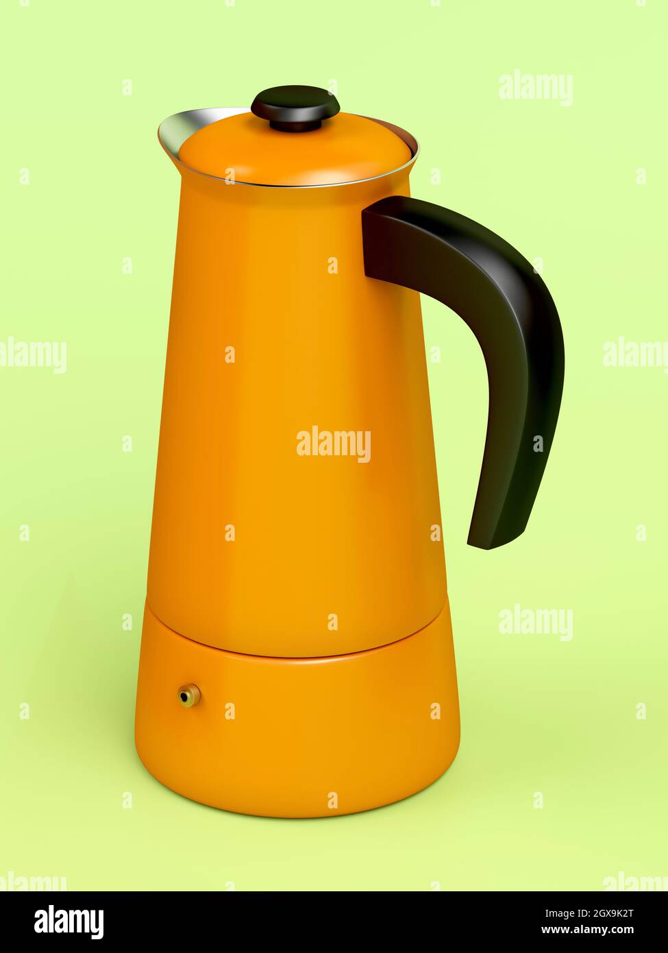 Italian Coffee Maker On Green Background Stock Photo Alamy how-to-make-coffee-with-an-italian-coffee-maker-easy-italian-35-youtube