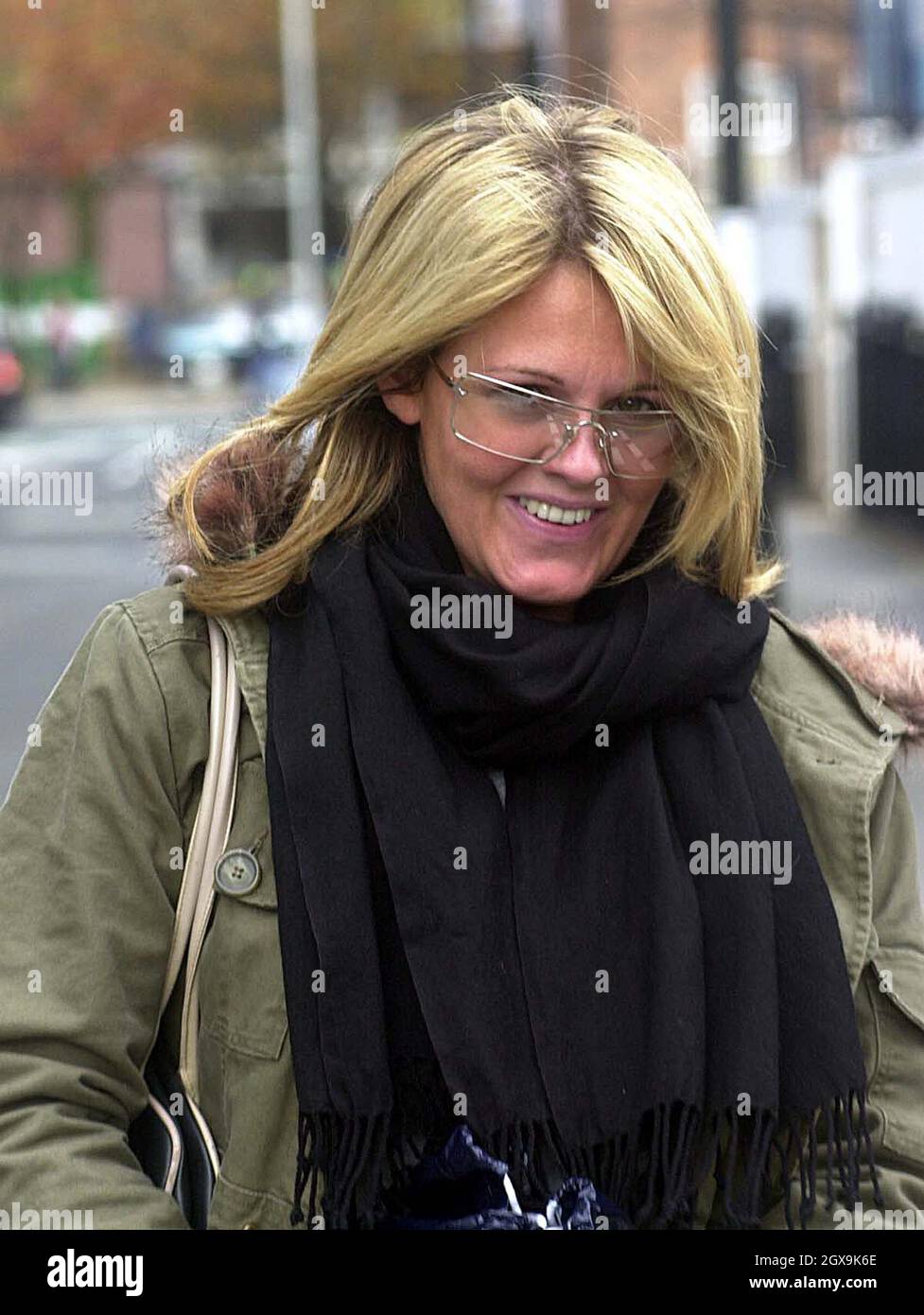 Sally Lindsay arrives at the set of Coronation Street in Manchester ...