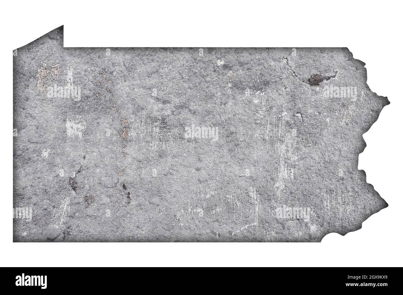 Map of Pennsylvania on weathered concrete Stock Photo - Alamy