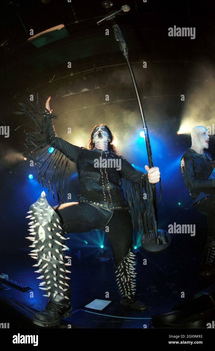 The Norwegian symphonic black metal band Dimmu Borgir performs live at Oslo  Spektrum. Here vocalist Shagrath is seen live on stage. Norway, 28/05 2011  Stock Photo - Alamy