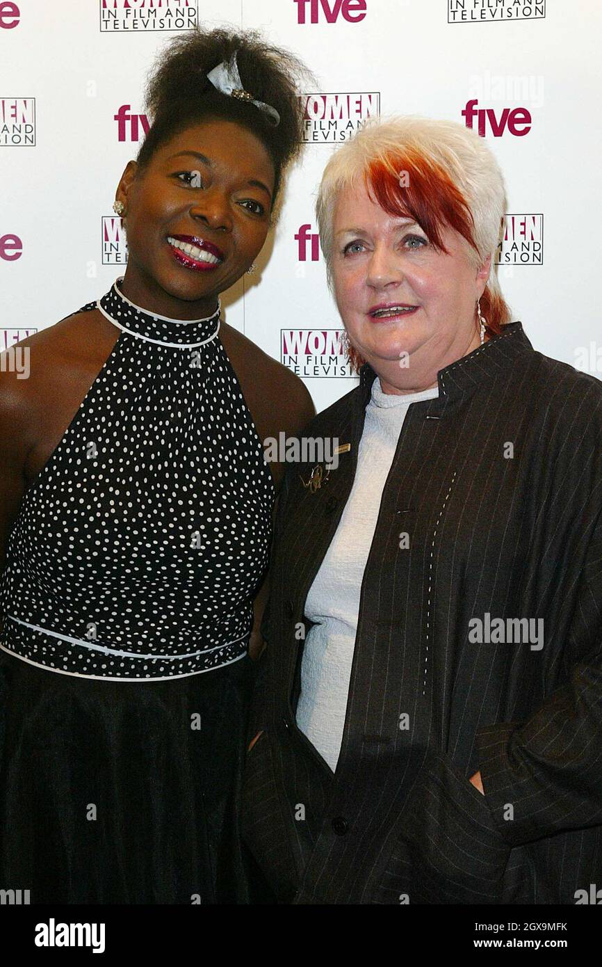 Floella Benjamin and Anne Wood at the five women in film and television