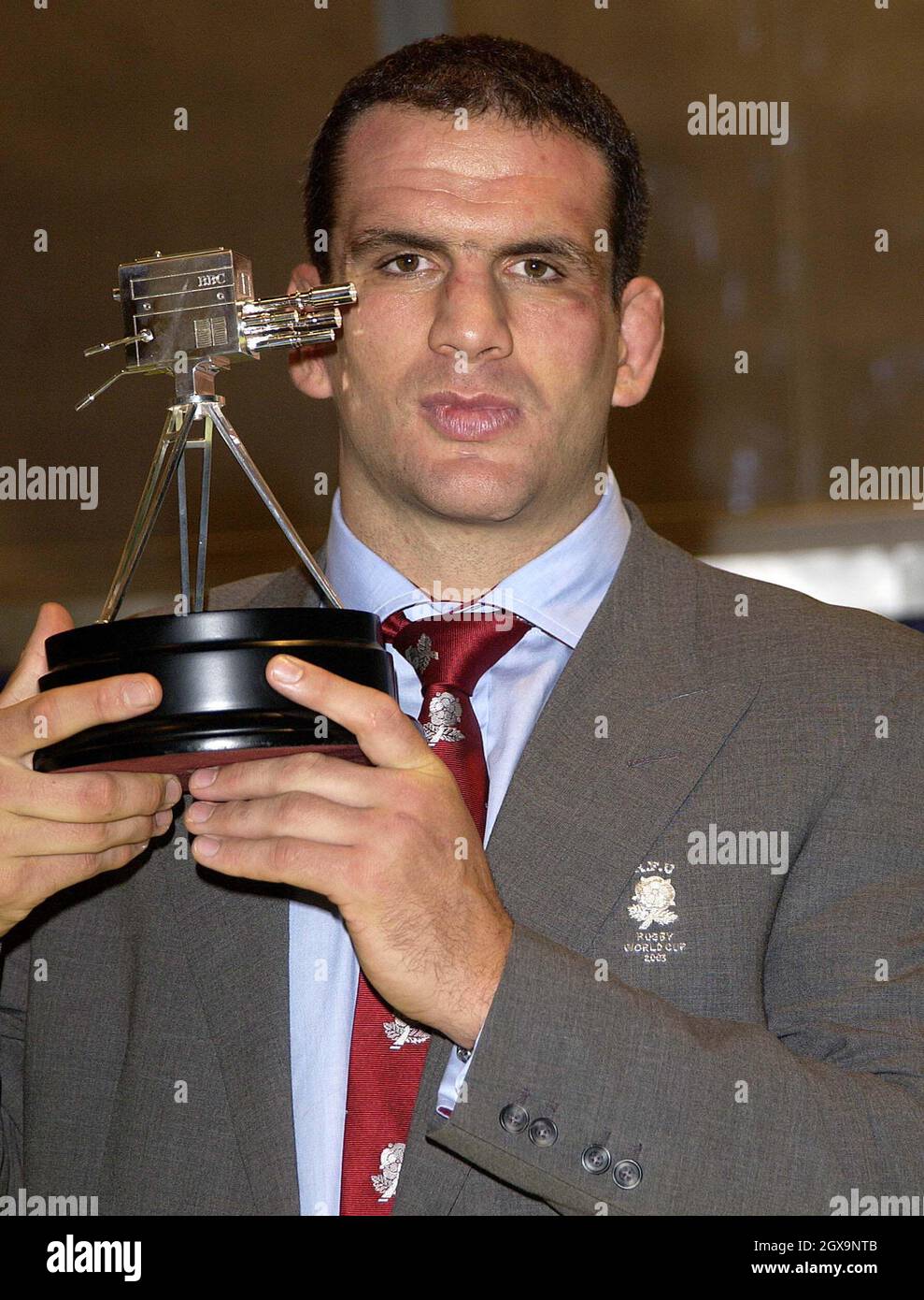 Martin Johnson, England Rugby Union captain, at the BBC Sports Personality of the Year 2003 held at BBC TV Centre, London Stock Photo