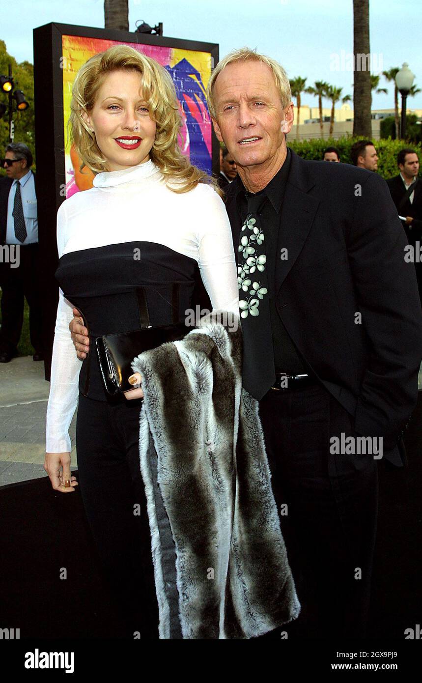 Paul Hogan and Linda Kozlowski at the premiere of Crocodile Dundee Three in Los Angeles. Stock Photo