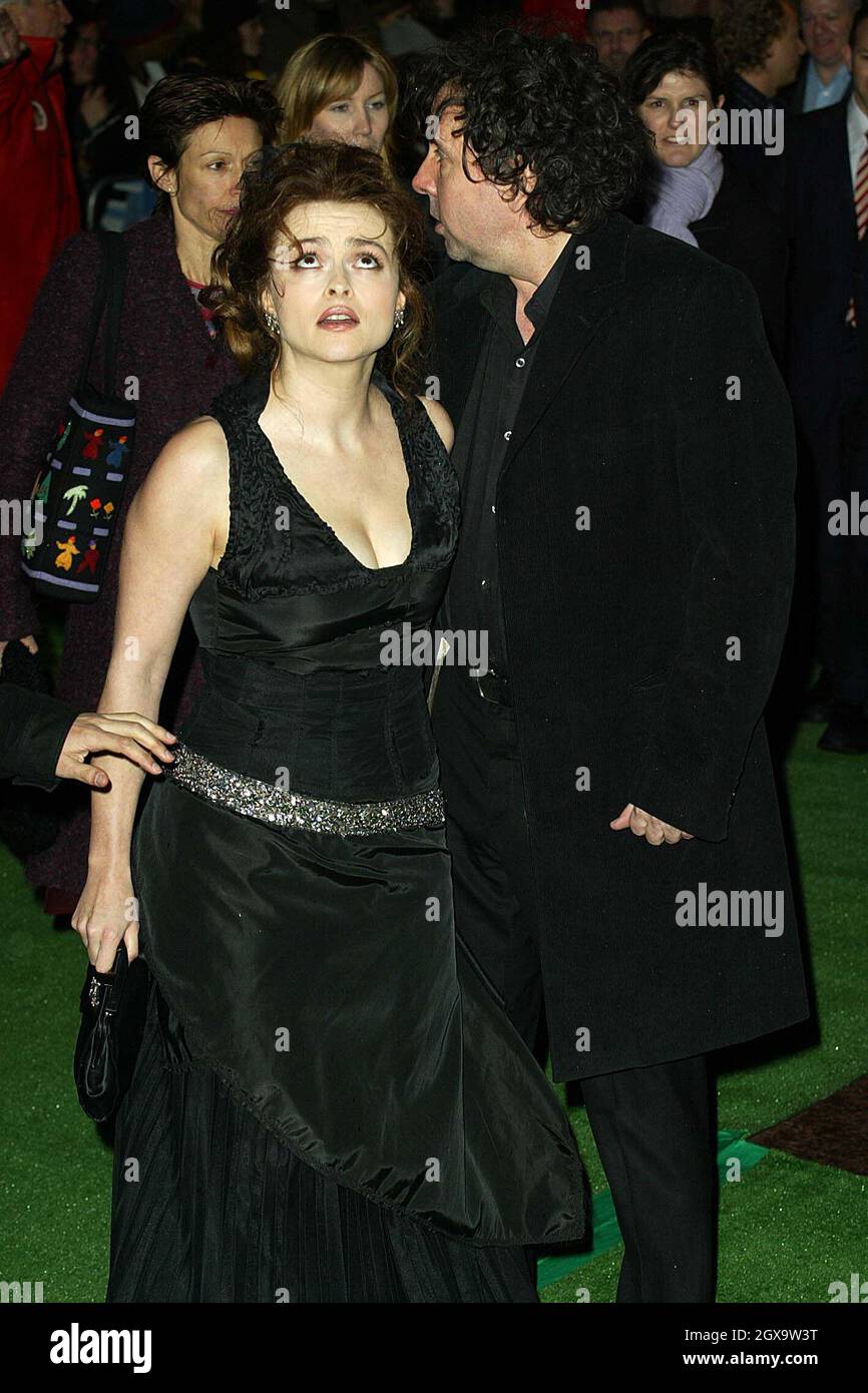 Helena Bonham Carter and Tim Burton at the premiere of Big Fish at the