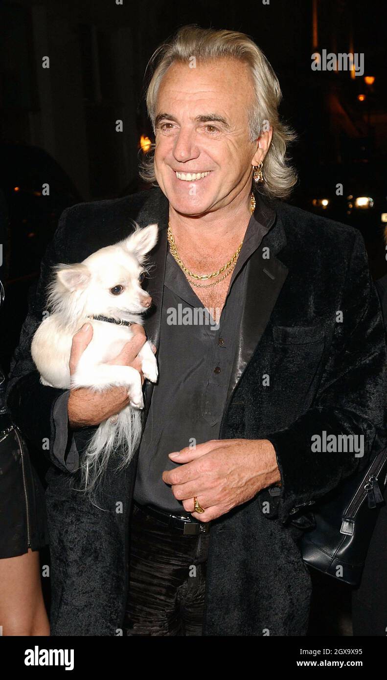 Peter Stringfellow at the re launch party for The Sun Newspaper's Bizarre Page which has a new editor, Victoria Newton, at Momo's Club in London. Stock Photo