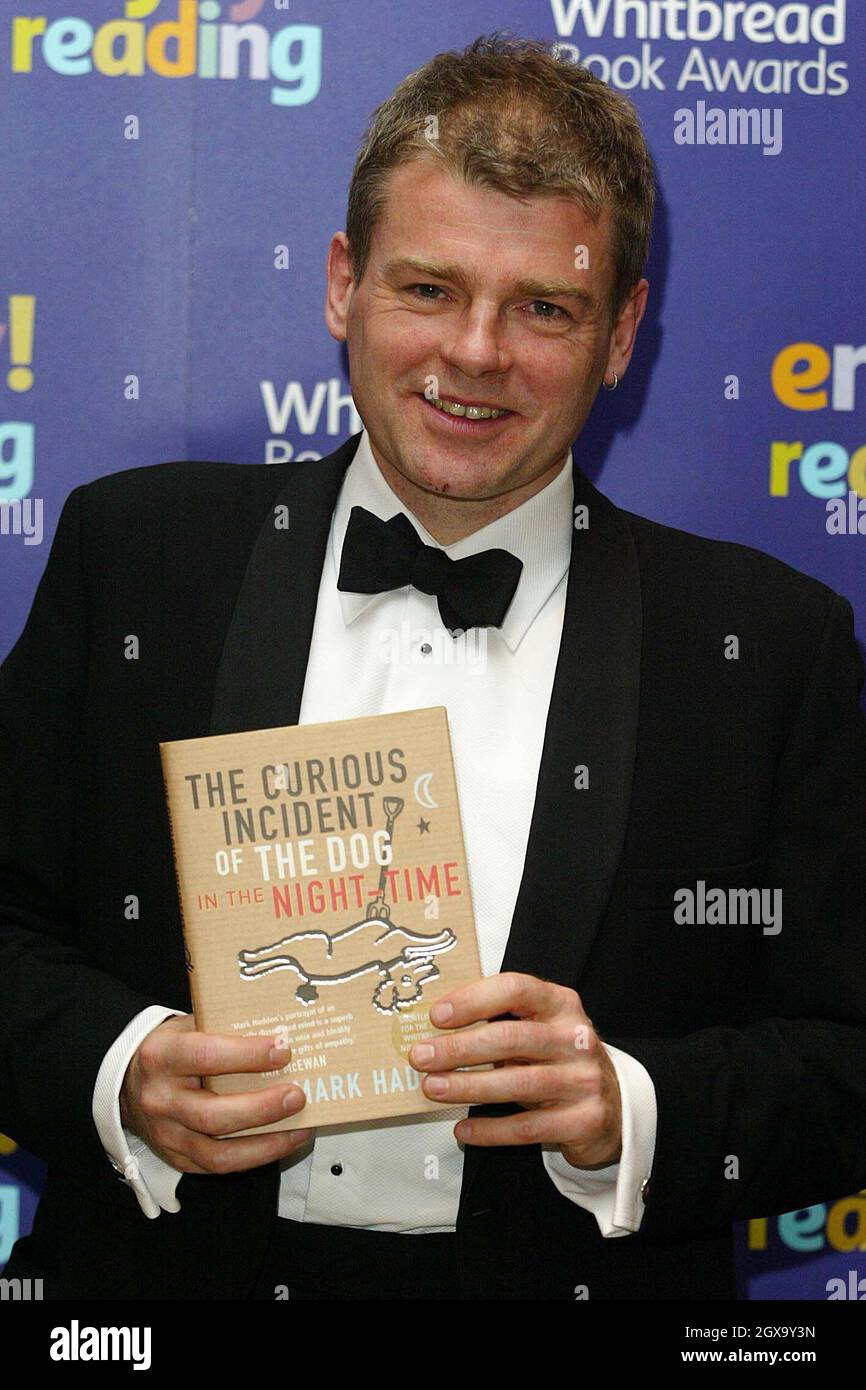 Mark Haddon at the 2003 Whitbread Book Awards Winners in London Stock Photo  - Alamy