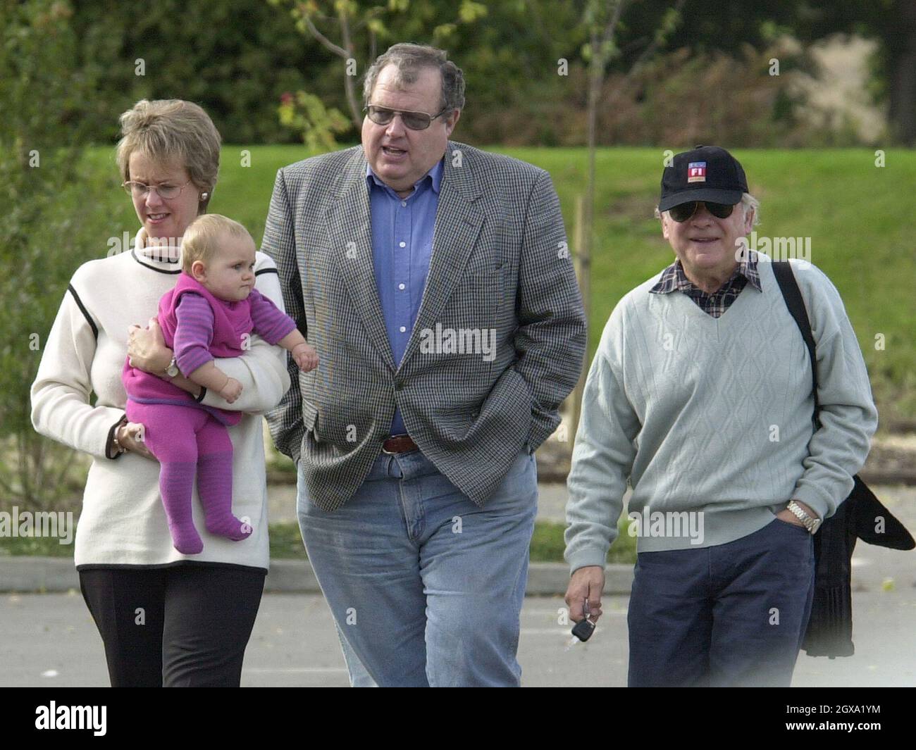 1st pictures of David Jason and his 7 month old girl Sophie with girlfriend Gill Hinchcliffe  Stock Photo