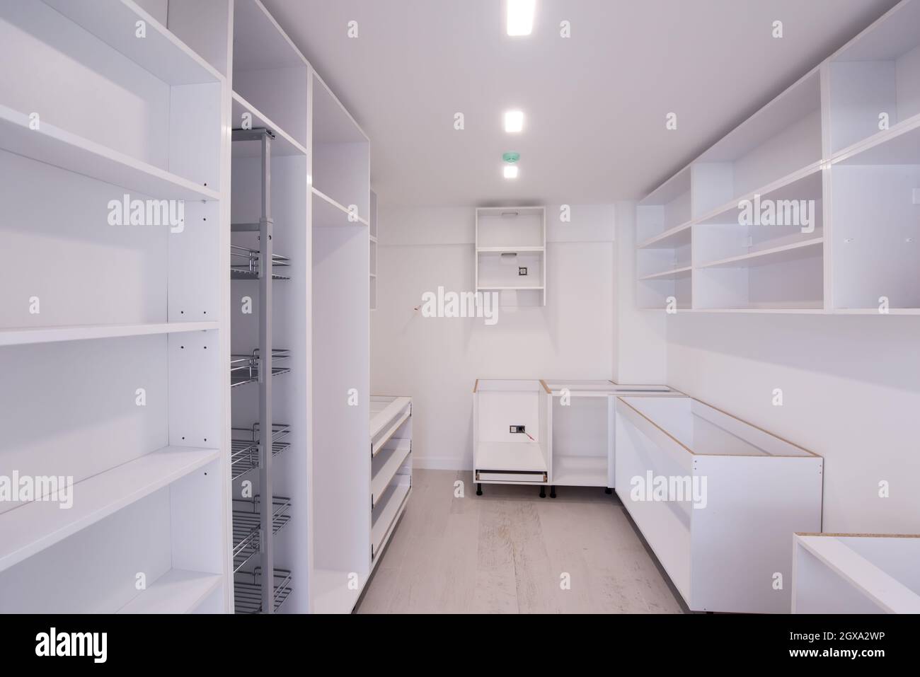 work in progress on the beautiful modern bright clean unfinished ...