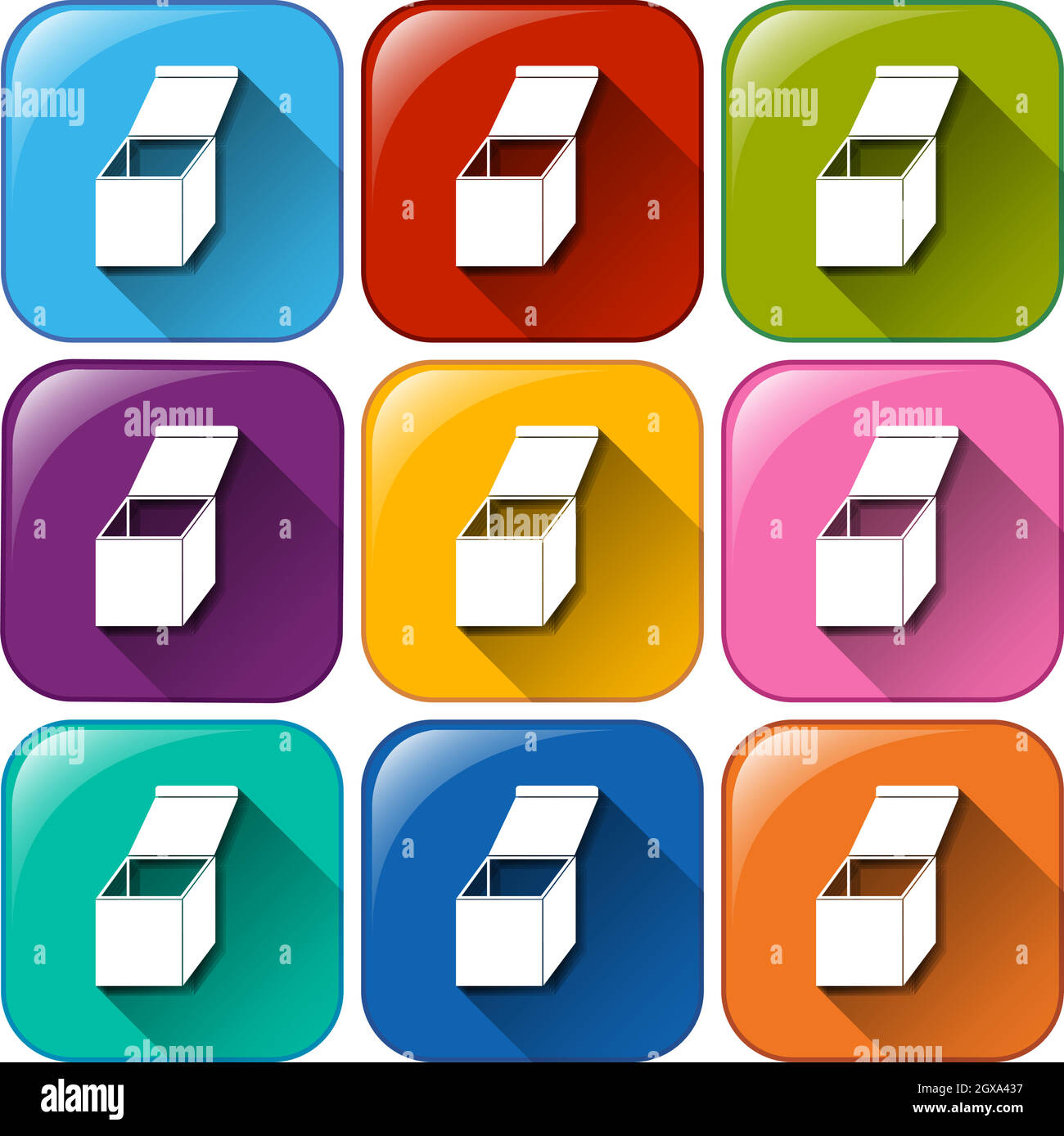 Buttons with lock boxes Stock Vector