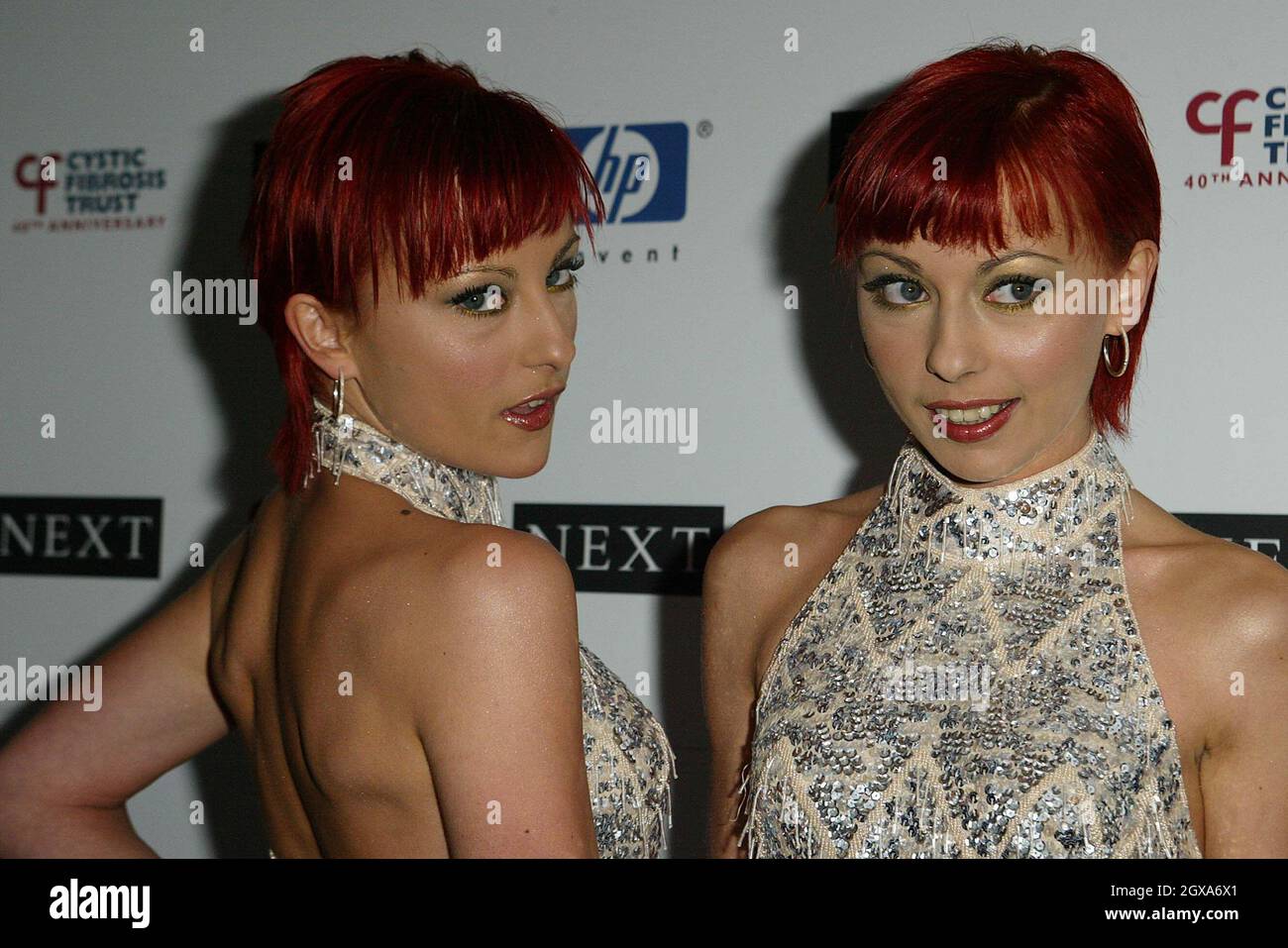 The Cheeky Girls at the Breathing Life Awards 2004 presented by the Cystic Fibrosis Trust at the Royal Lancaster Hotel in London    Stock Photo