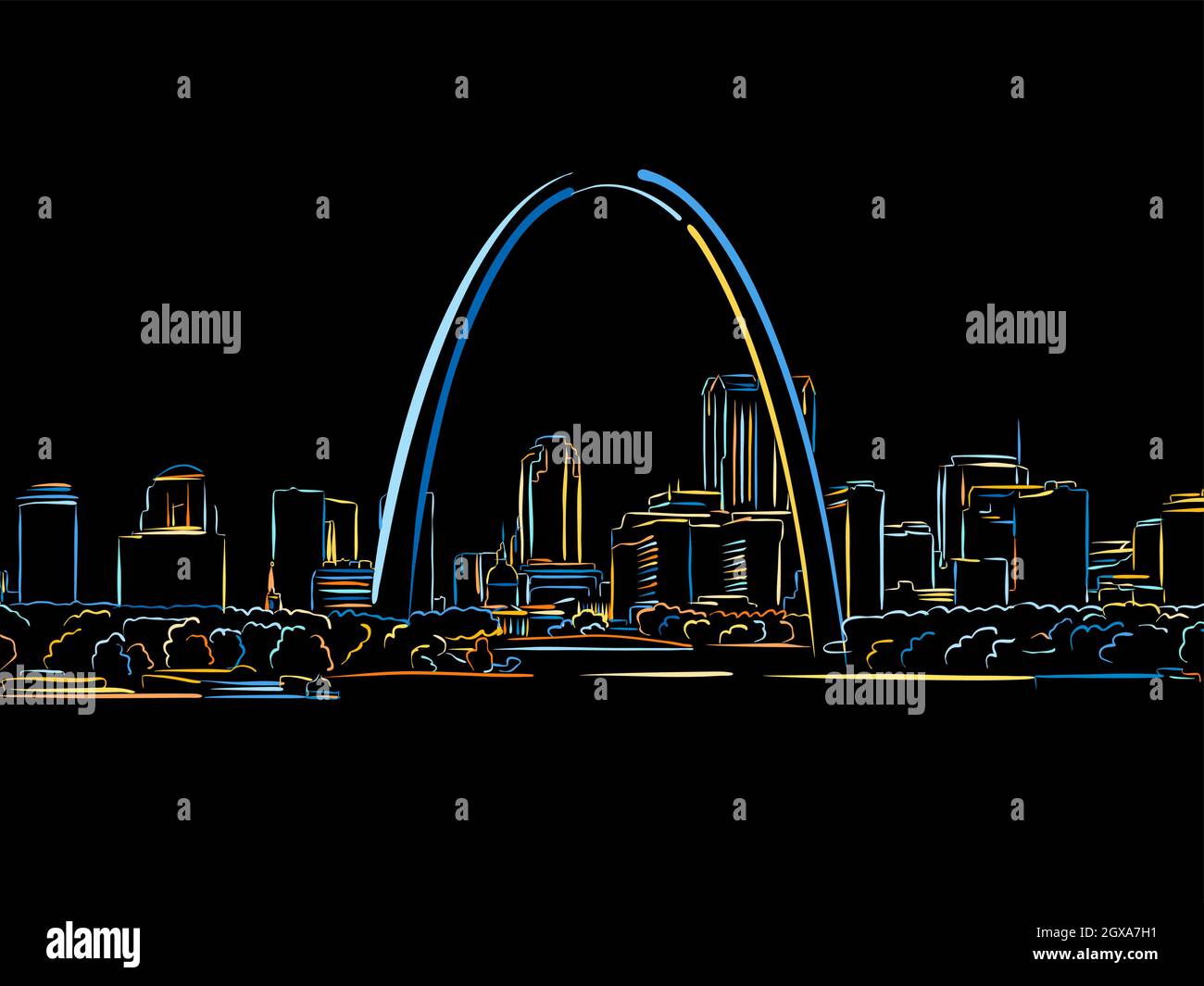 St Louis Arch Stock Illustrations  137 St Louis Arch Stock Illustrations  Vectors  Clipart  Dreamstime
