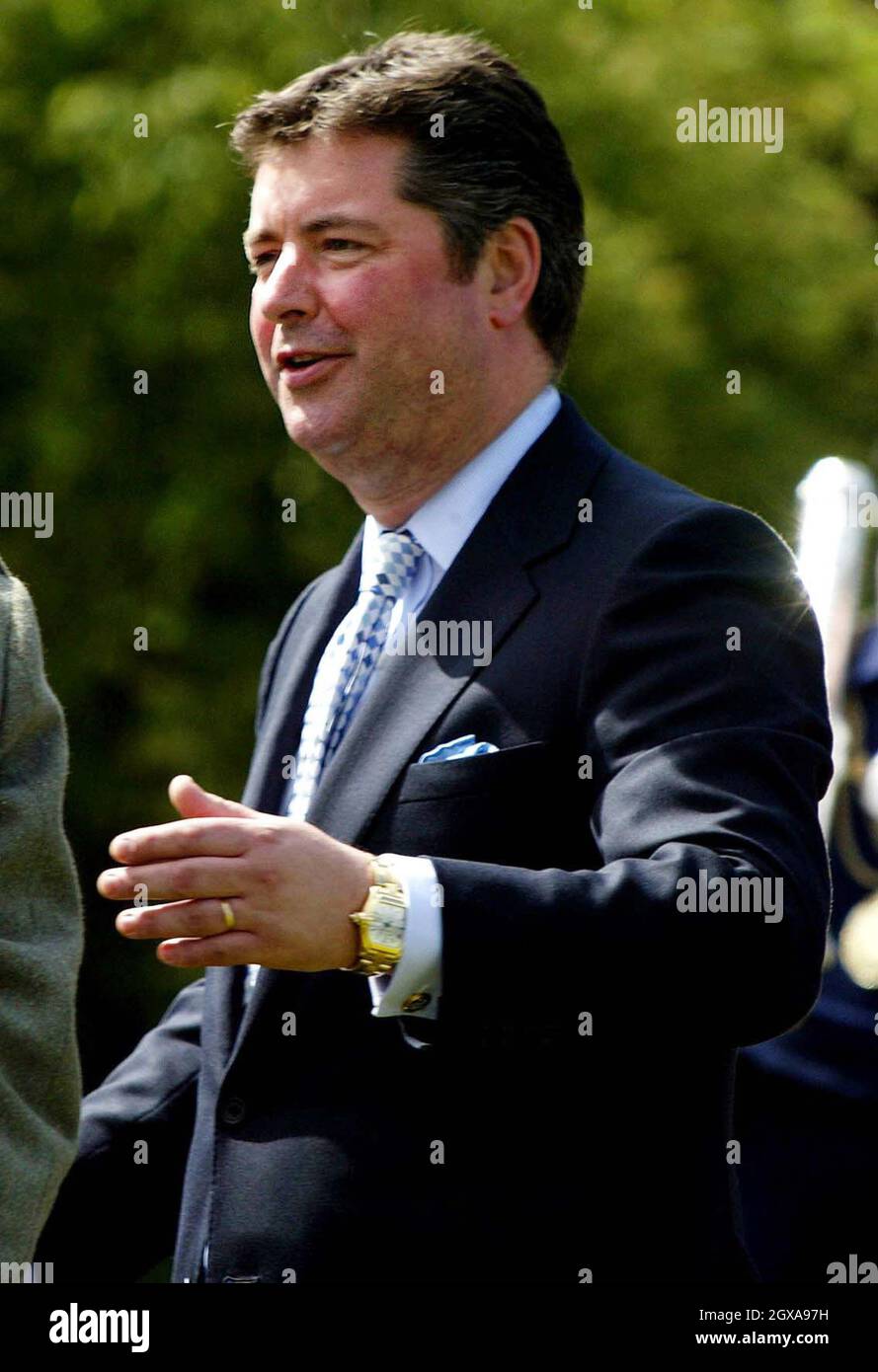 Michael Fawcett, during a garden party at the Palace of Holyrood house in Edinburgh, Tuesday June 1, 2004. The Prince of Wales was hosting the garden party for around 300 national health service workers from throughout Scotland.  Stock Photo