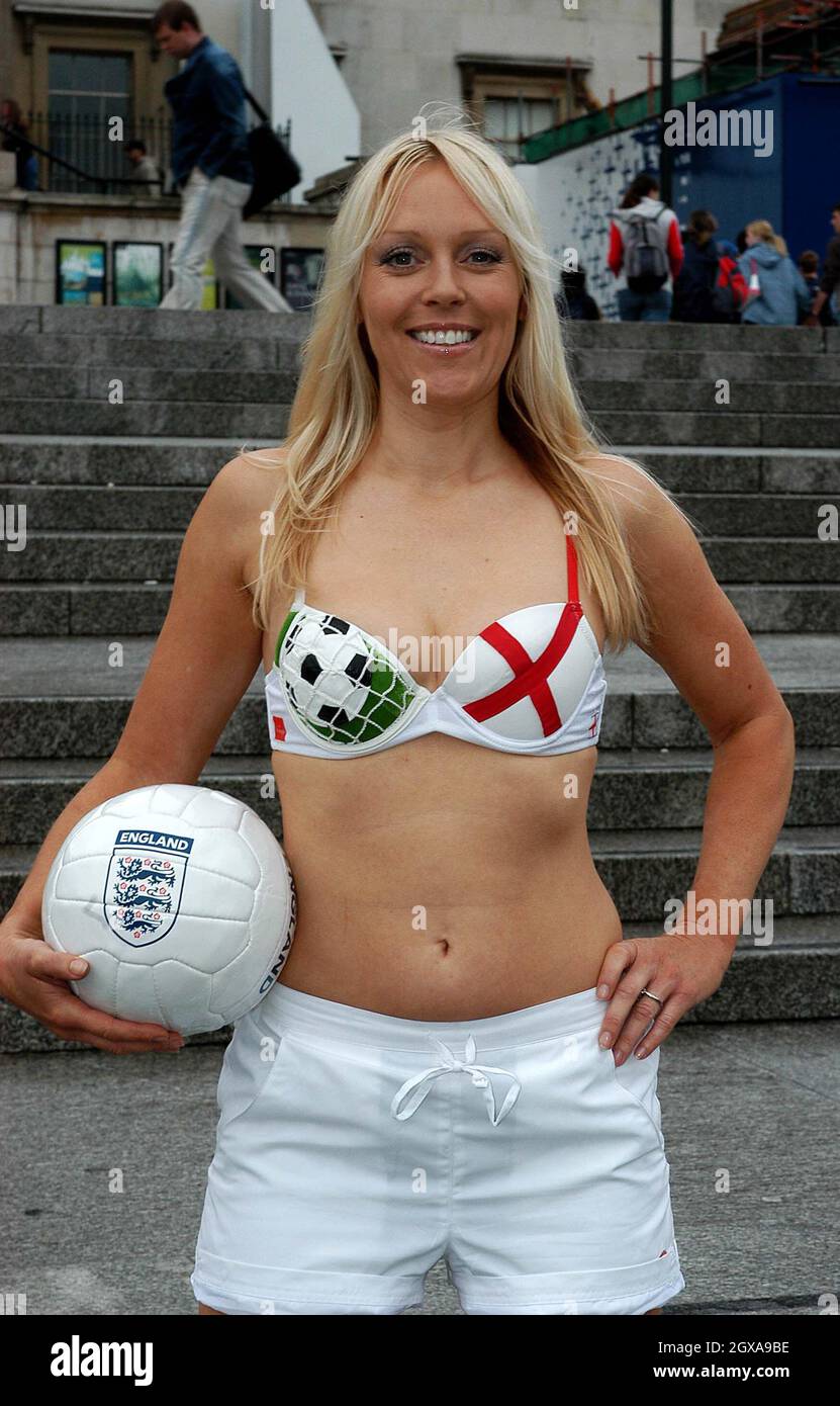 Soccer AM presenter Helen Chamberlain dons Triumph England soccer