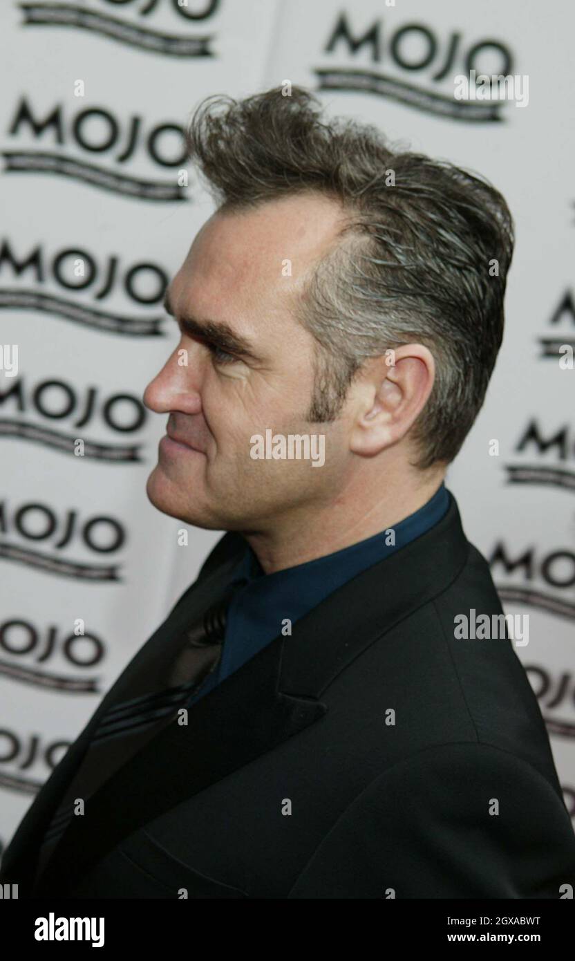 Morrisey profile arriving at Mojo Awards at the Banqueting Hall in Whitehall, London. Head shot. Stock Photo