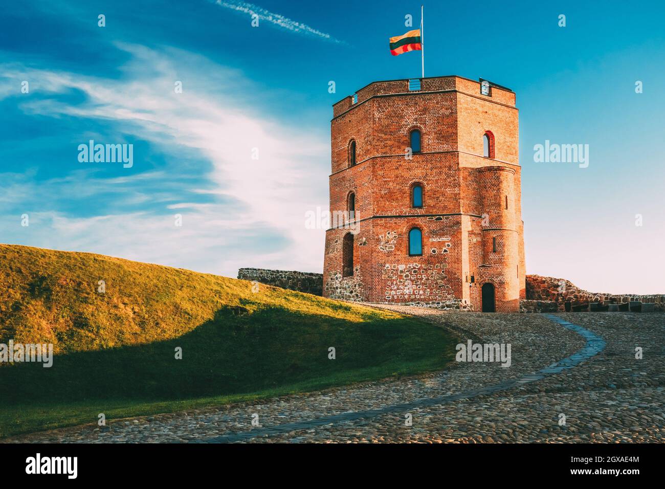 Tower Of Gediminas (Gedimino) In Vilnius, Lithuania. Historic Symbol Of ...
