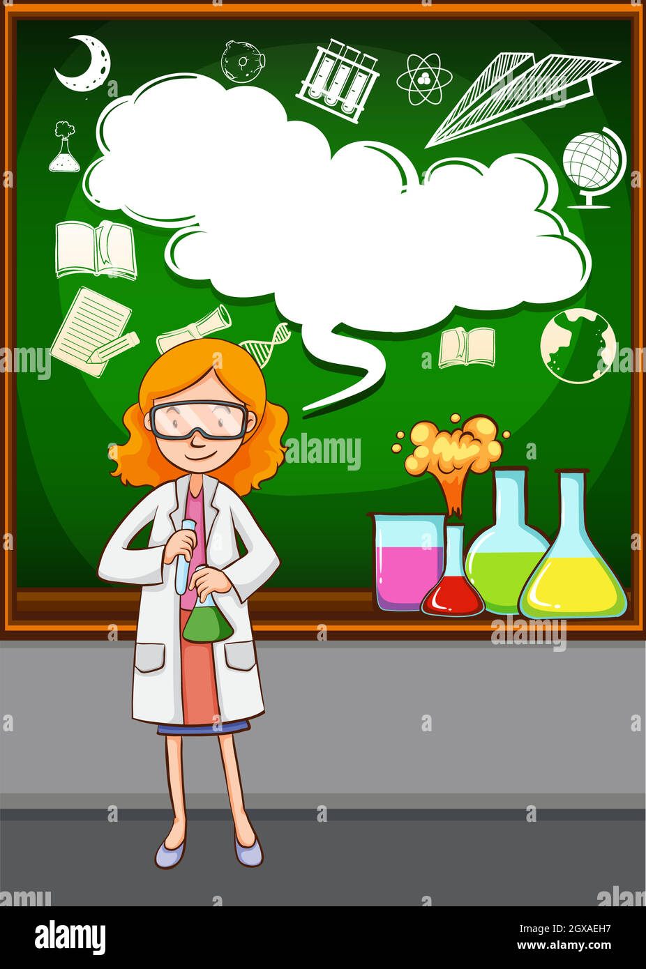 Science teacher in front of the classroom Stock Vector Image & Art Alamy
