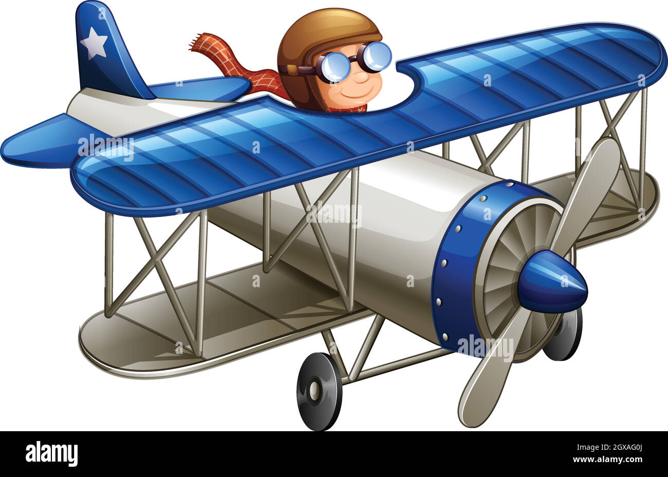 Pilot riding the plane Stock Vector Image & Art - Alamy