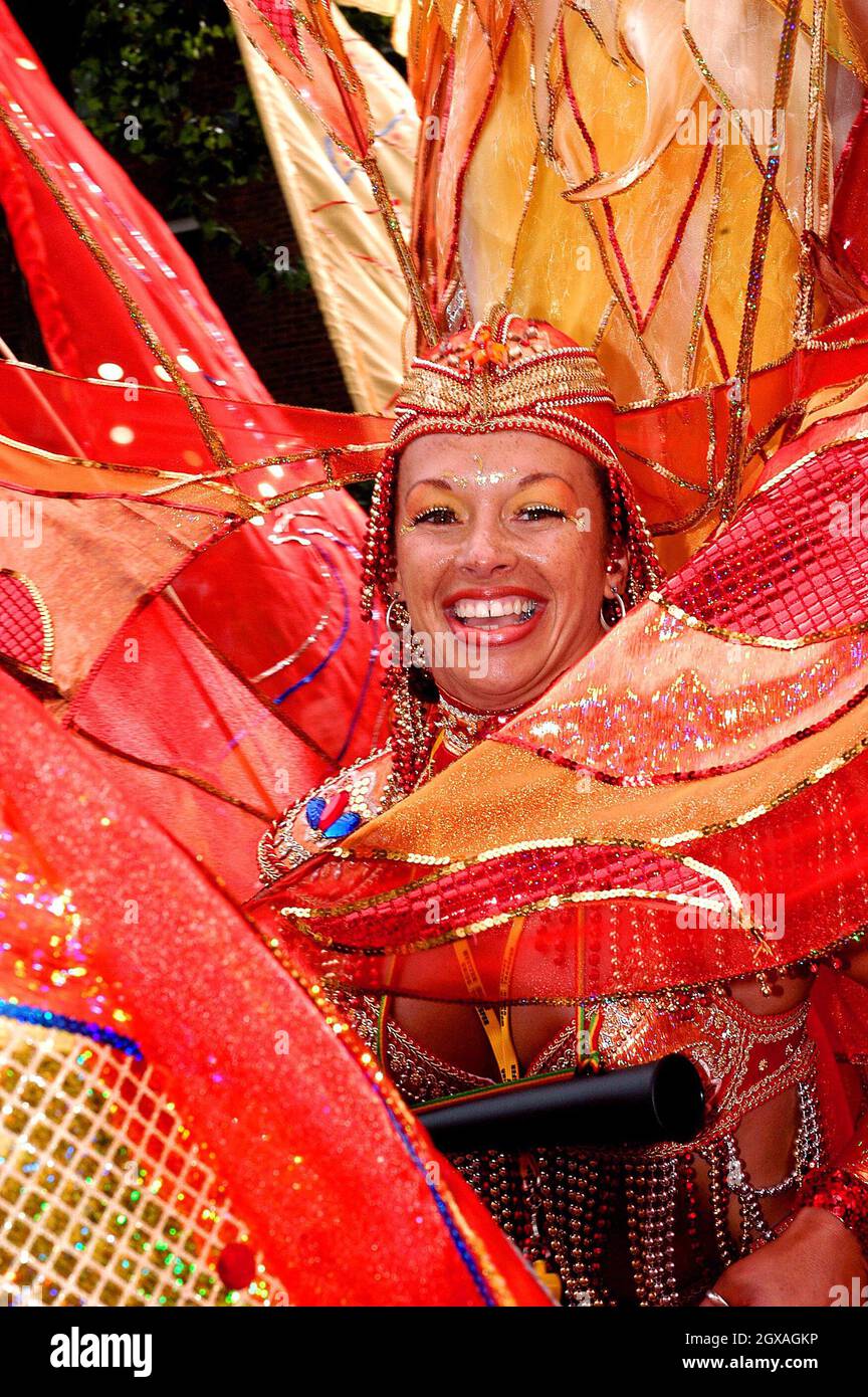 Dancers at the Notting Hill Carnival, Notting Hill, London Stock Photo