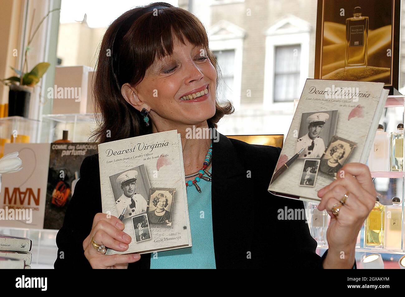 Gayle Hunnicutt, actress/writer, signs copies of her book Dearest Virginia at The Studio Perfumery, Primrose Hill, London.  Stock Photo