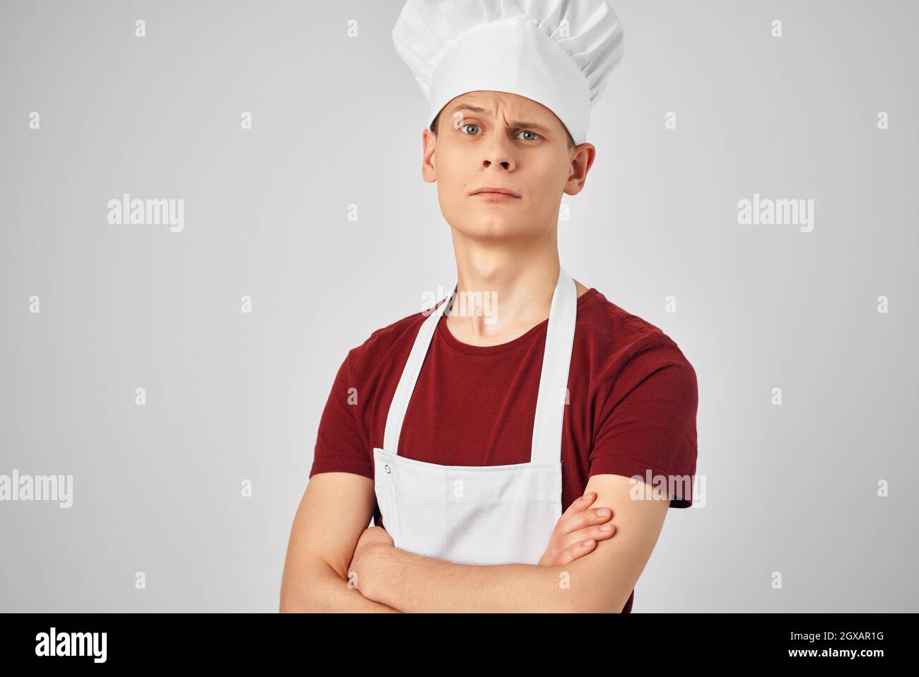 male chef professional uniform work restaurant Stock Photo Alamy