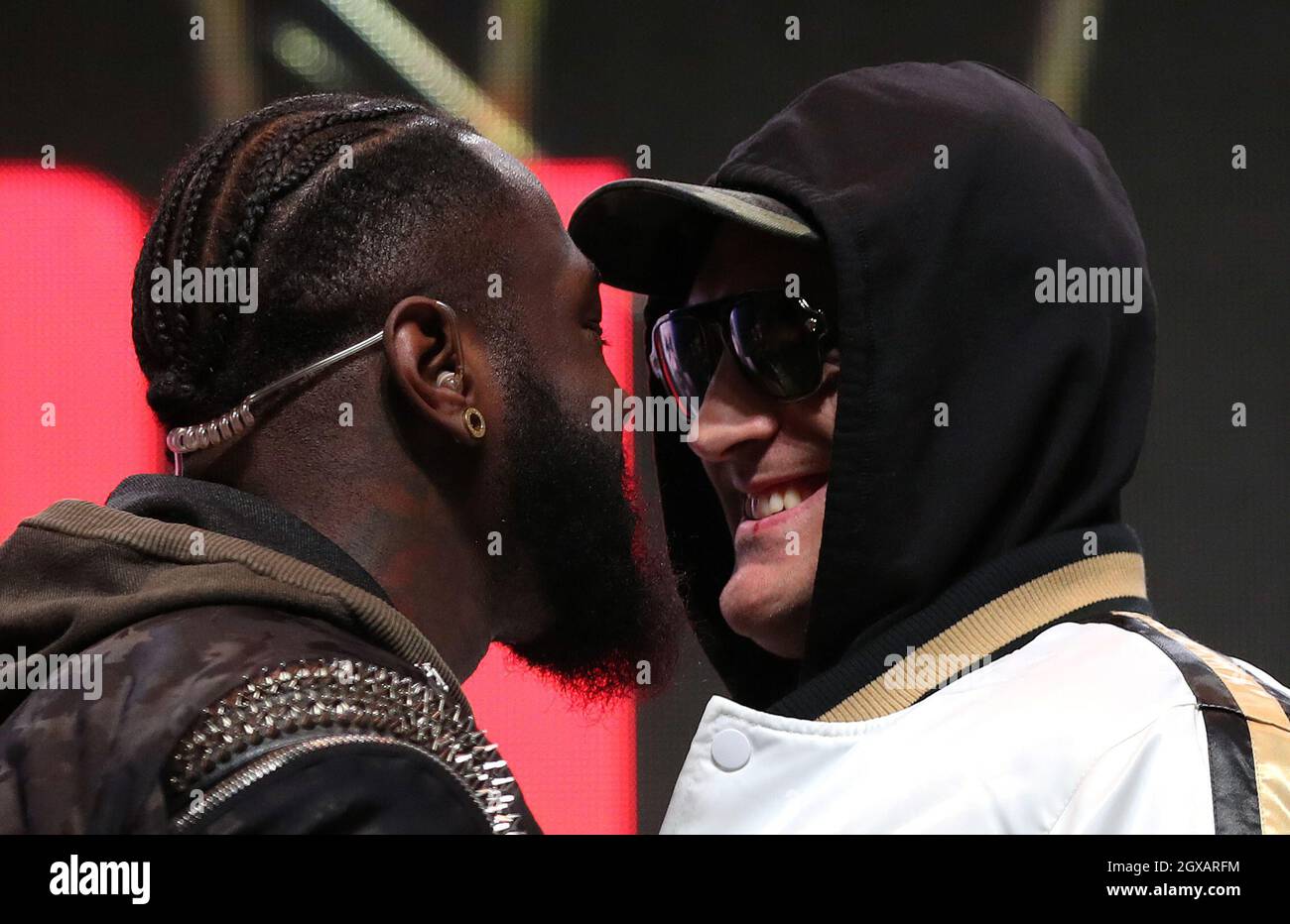 File photo dated 19-02-2020 of Deontay Wilder and Tyson Fury. Issue date: Tuesday October 5, 2021. Stock Photo