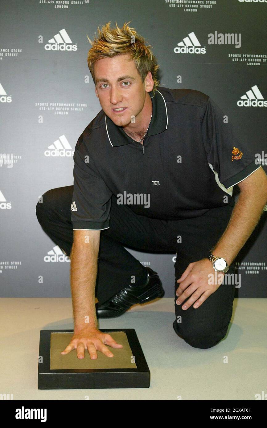 Poulter help launch the Adidas Sport store in London Stock Photo - Alamy