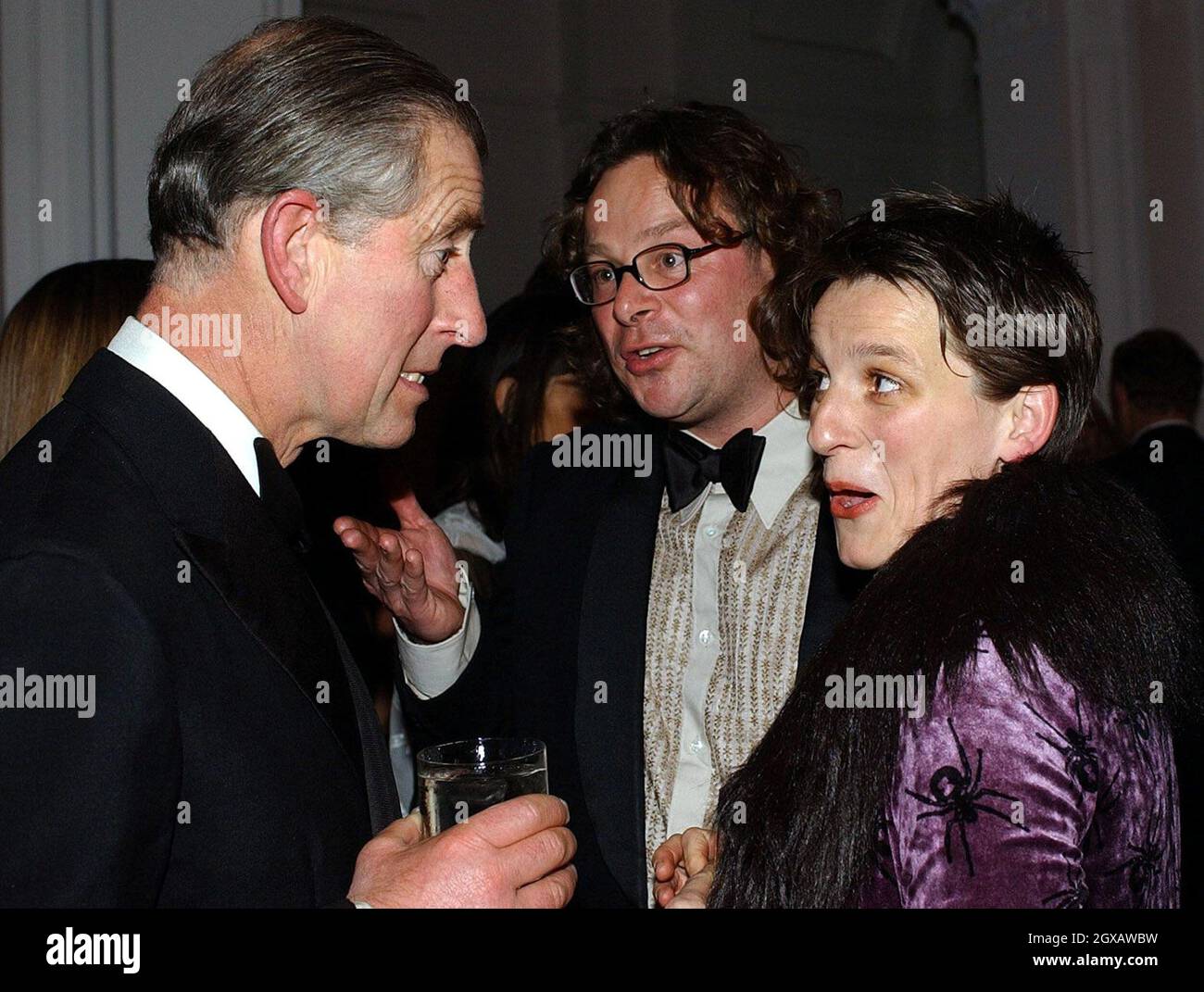 (Left to right) The Prince of Wales speaks to Chef Hugh Fearnley