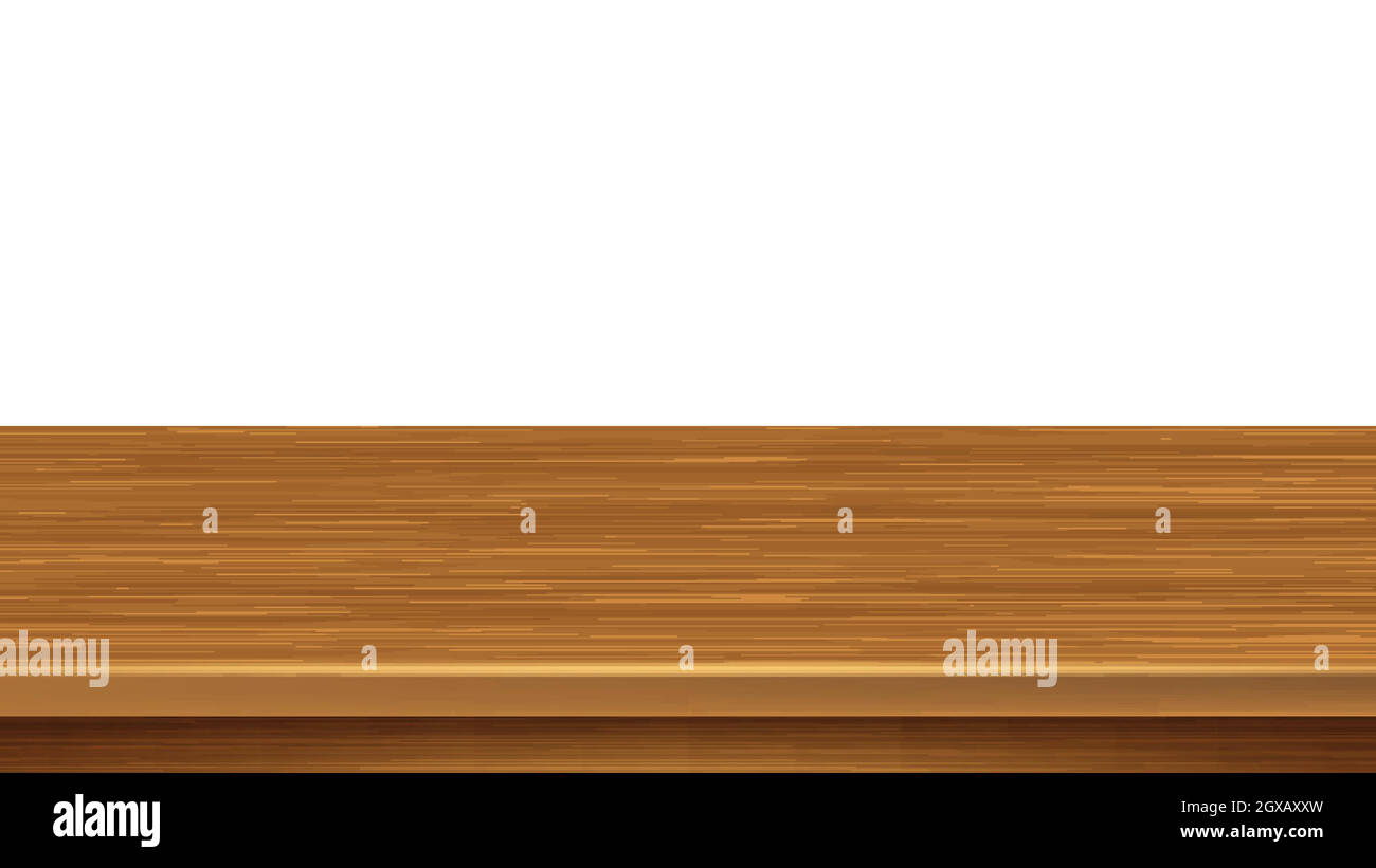Wooden Shelf Empty Bookshelf Space Surface Vector Stock Vector Image & Art Alamy
